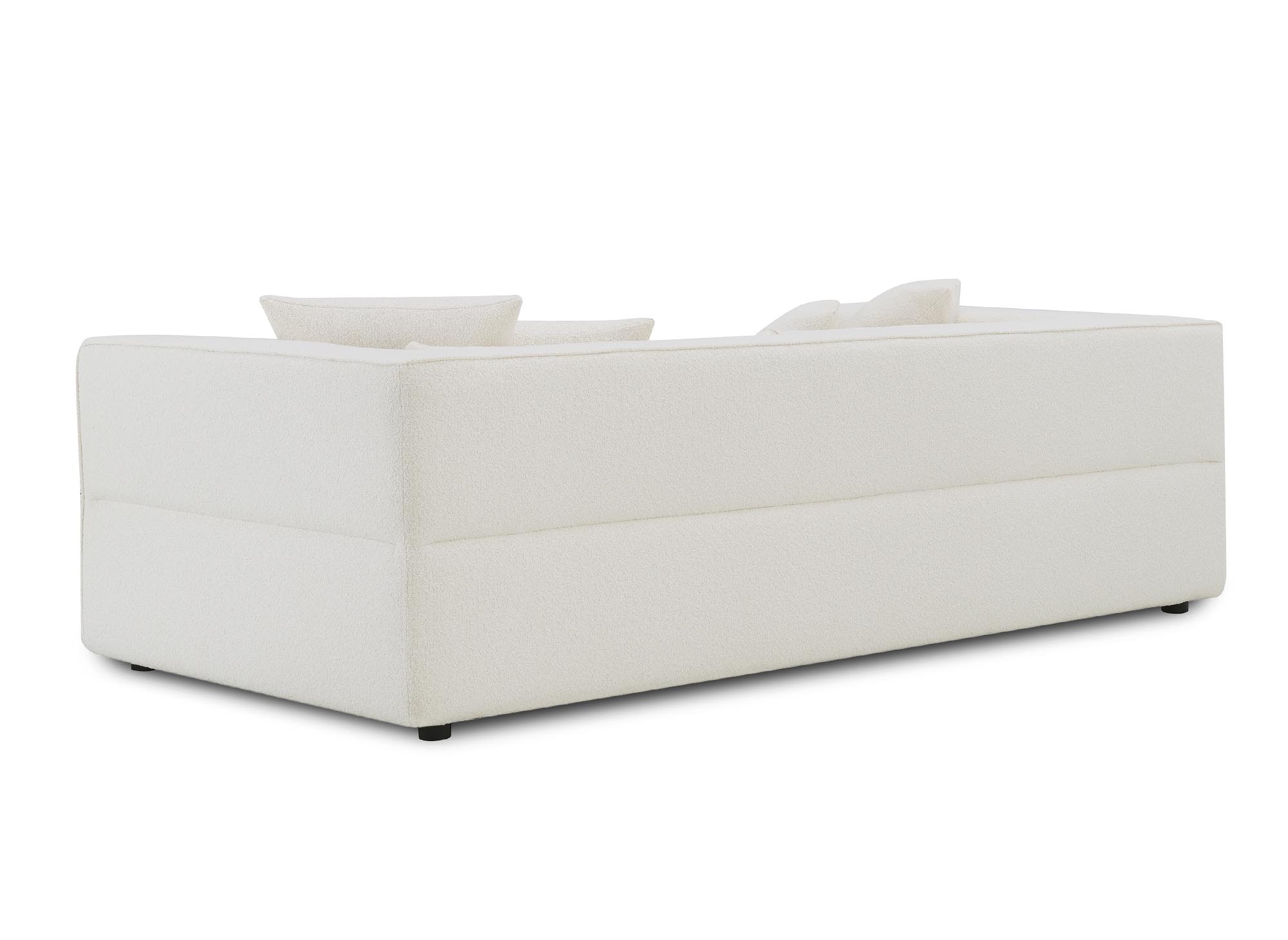 Canapé 3 places effet peau de mouton beige EVELYNE