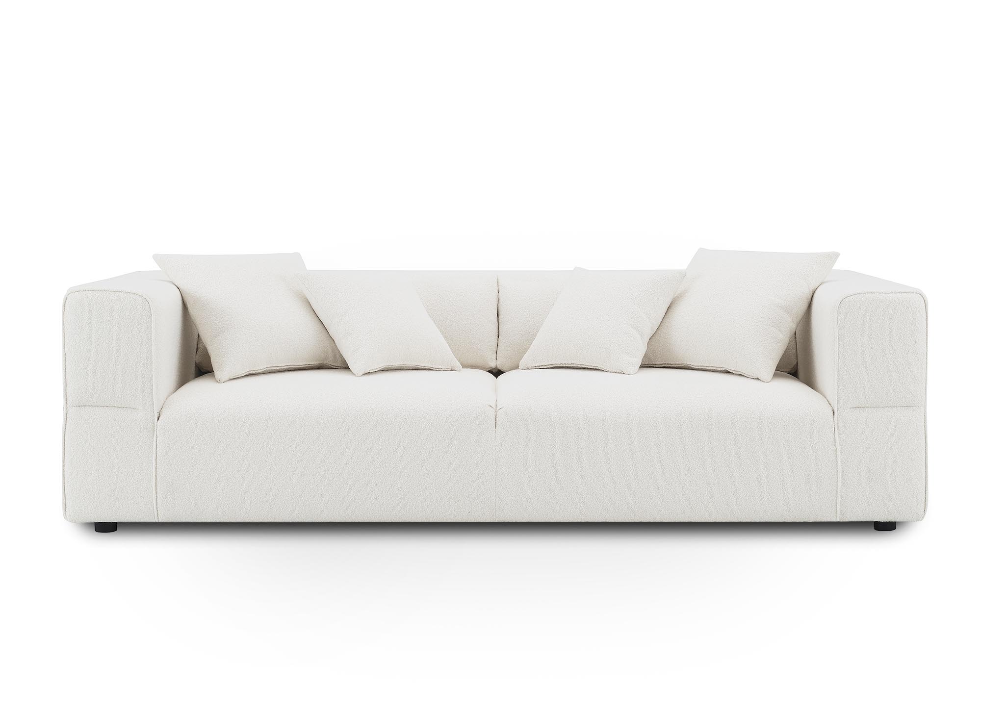 Canapé 3 places effet peau de mouton beige EVELYNE