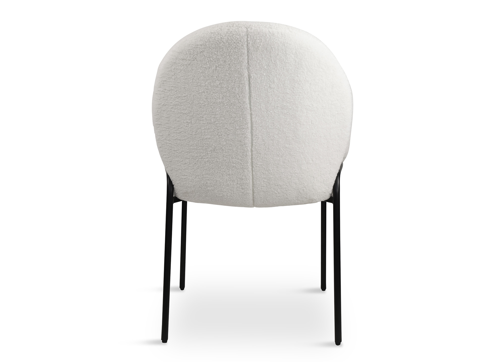 Lot de 2 fauteuils design avec accoudoirs en tissu bouclette blanc BENTA
