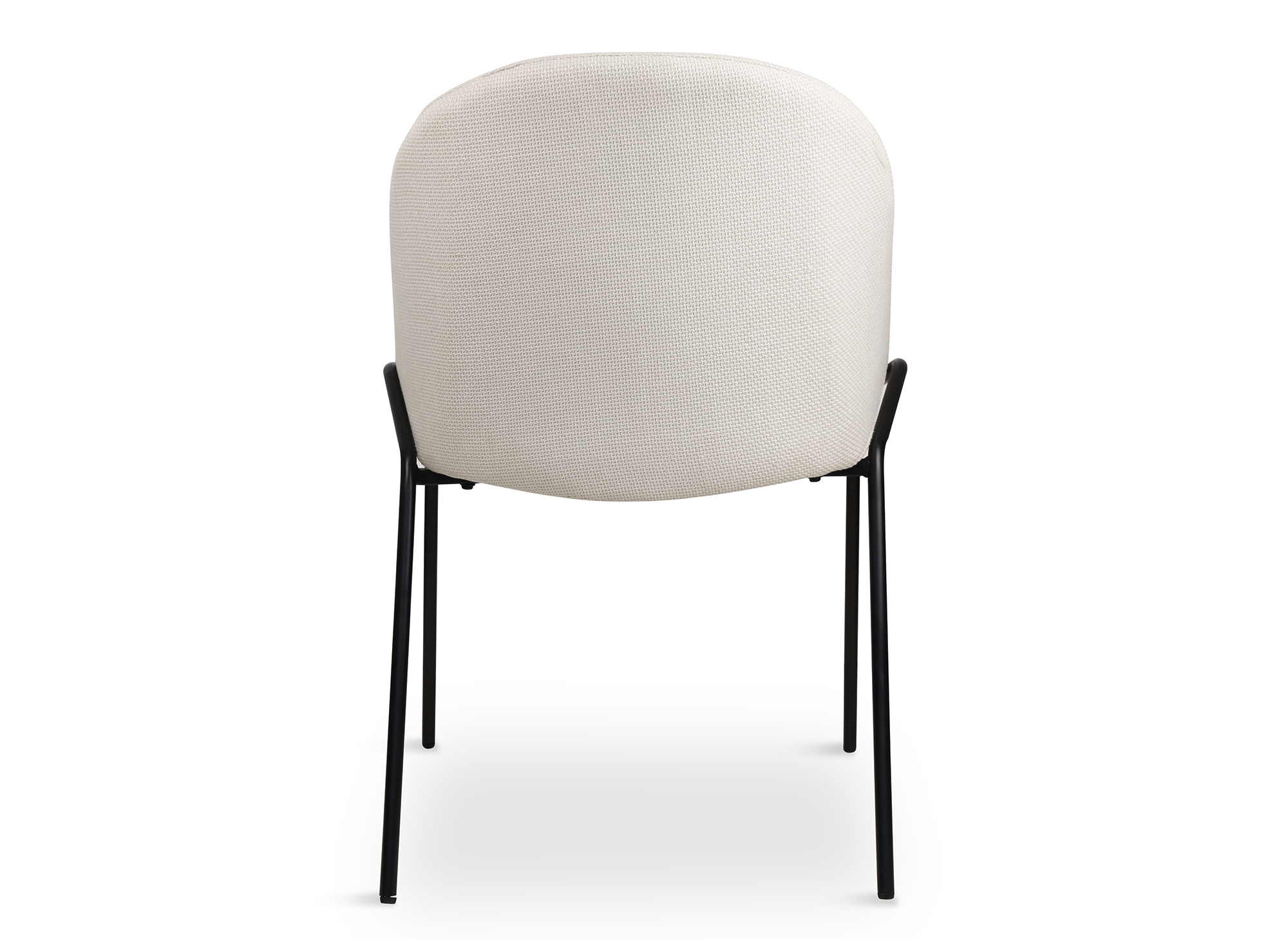 Lot de 2 chaises design en tissu lin beige ZAYA