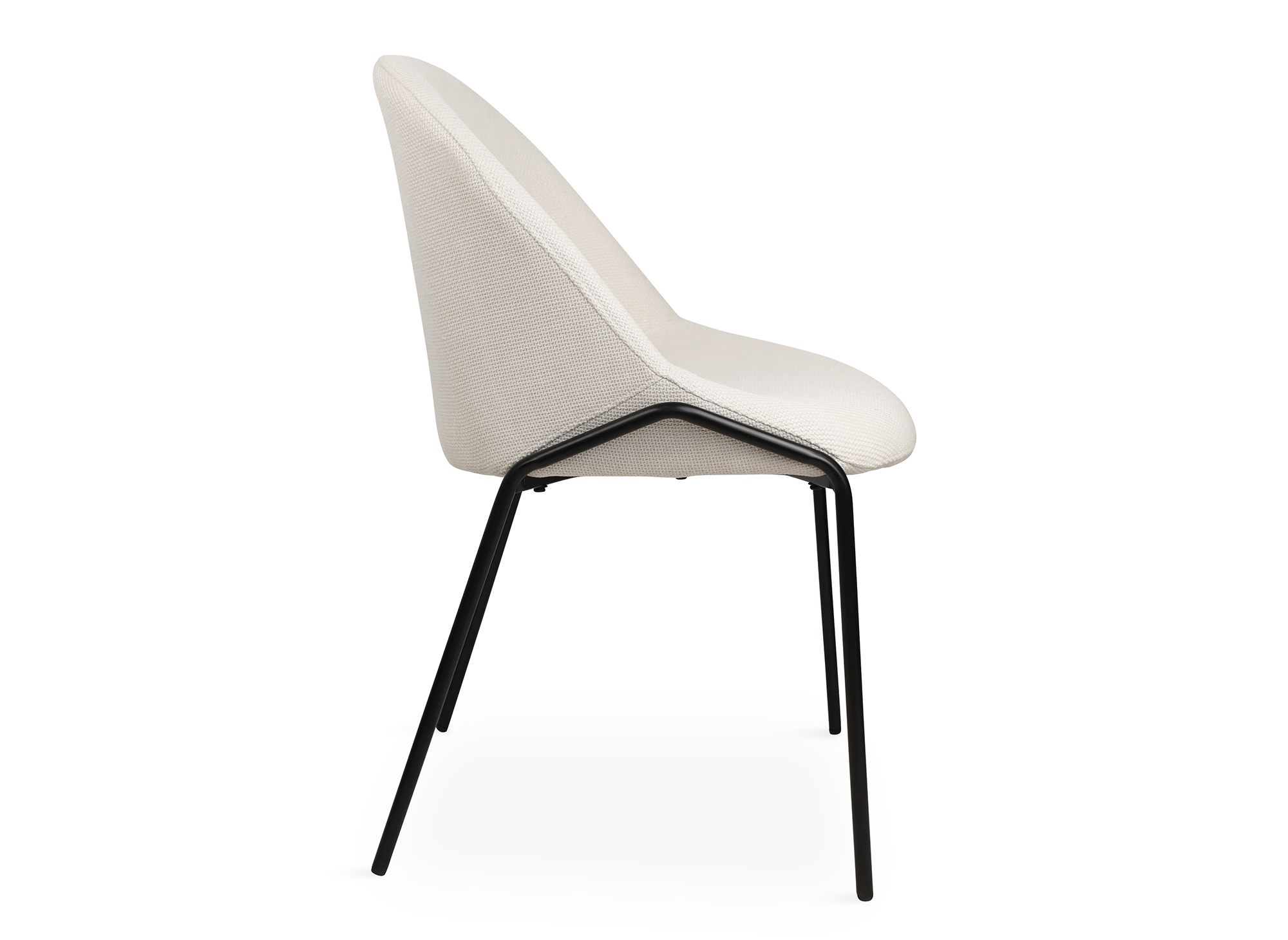 Lot de 2 chaises design en tissu lin beige ZAYA