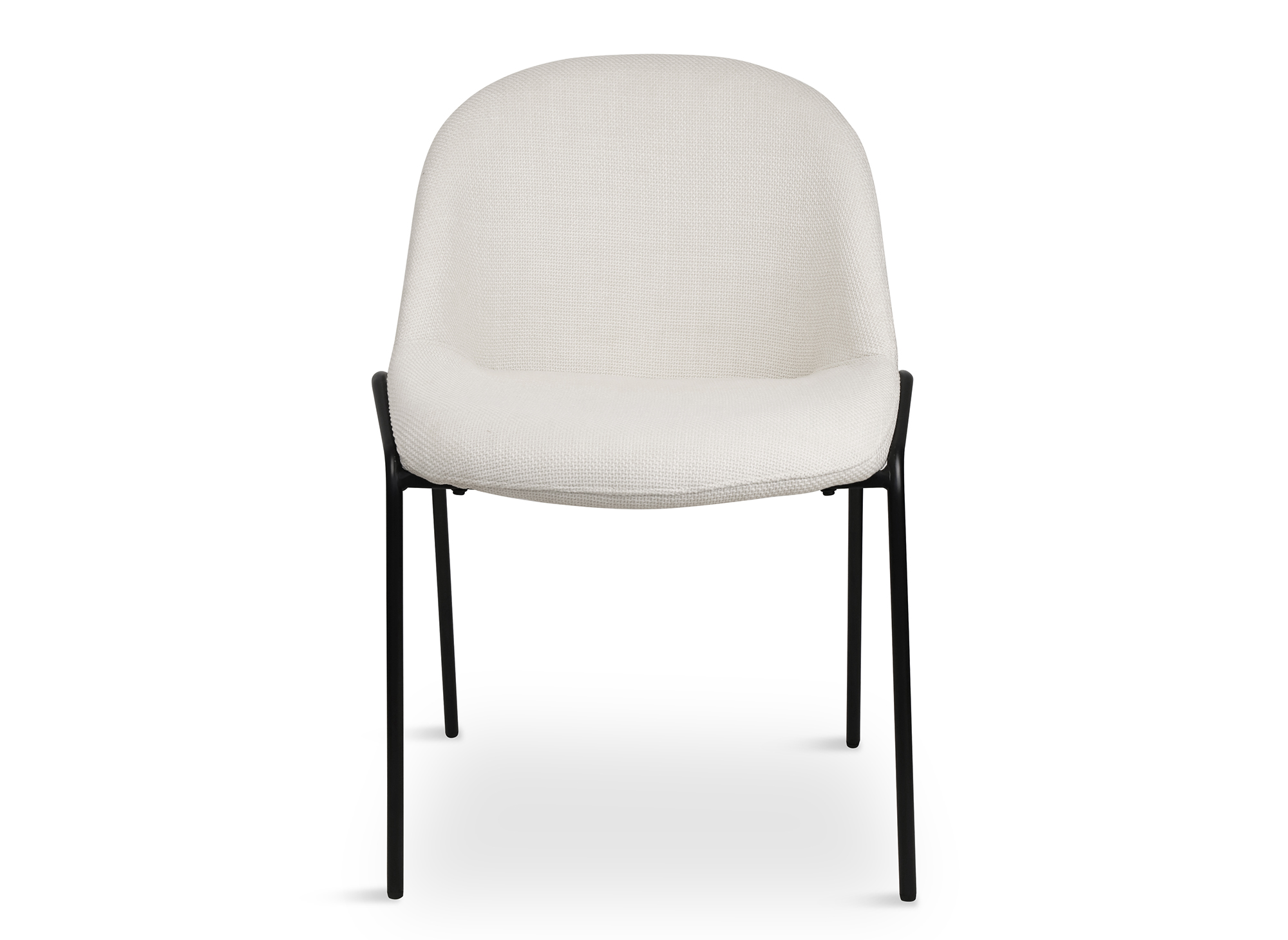 Lot de 2 chaises design en tissu lin beige ZAYA