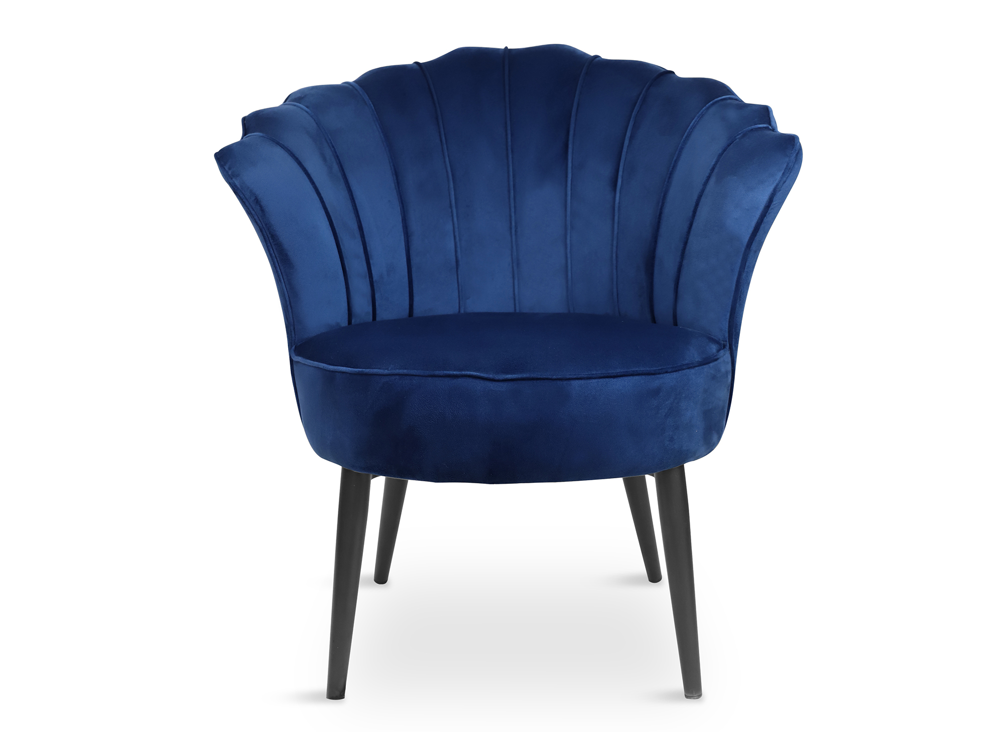 Fauteuil design en velours bleu ROKIA