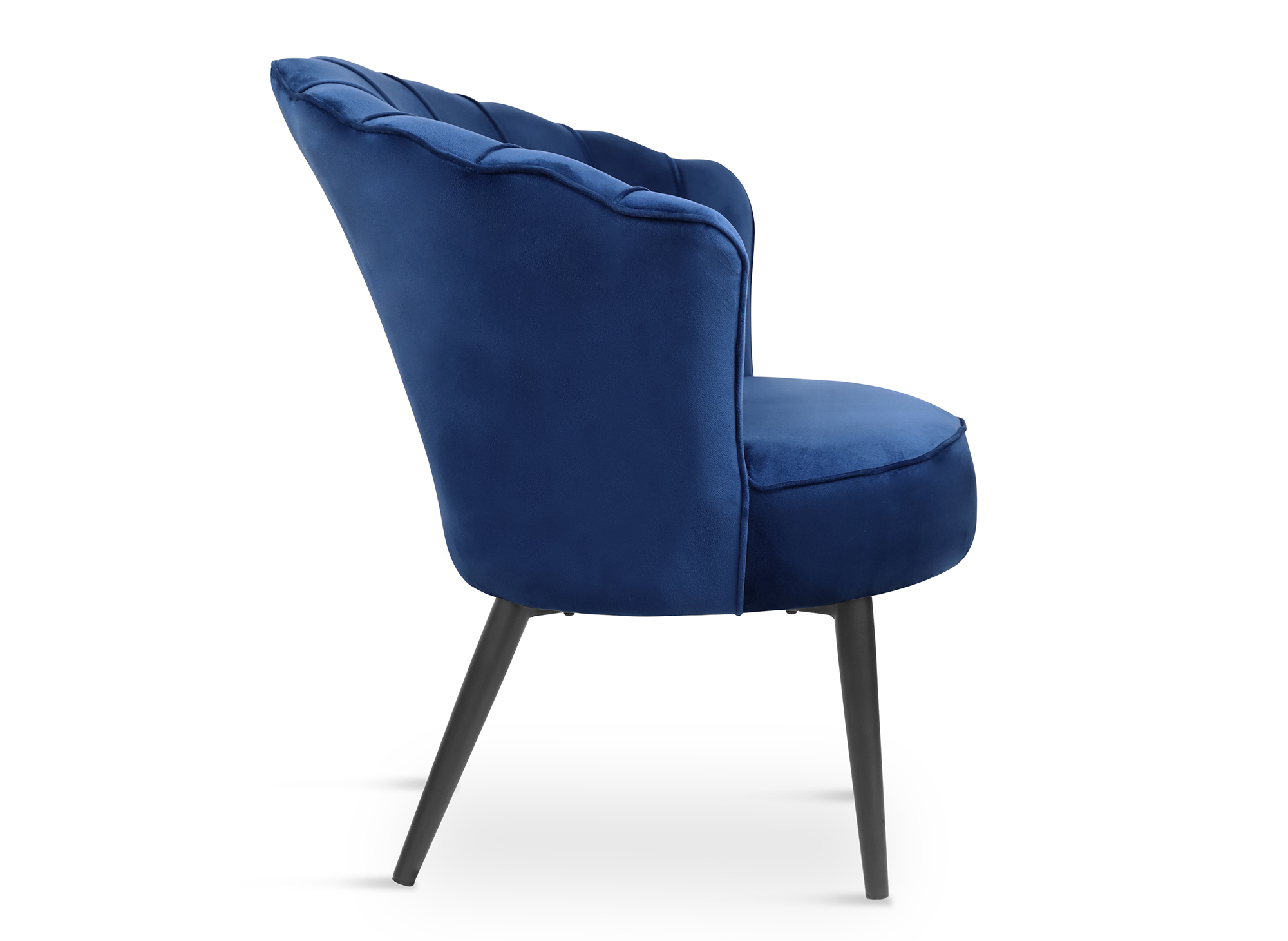 Fauteuil design en velours bleu ROKIA