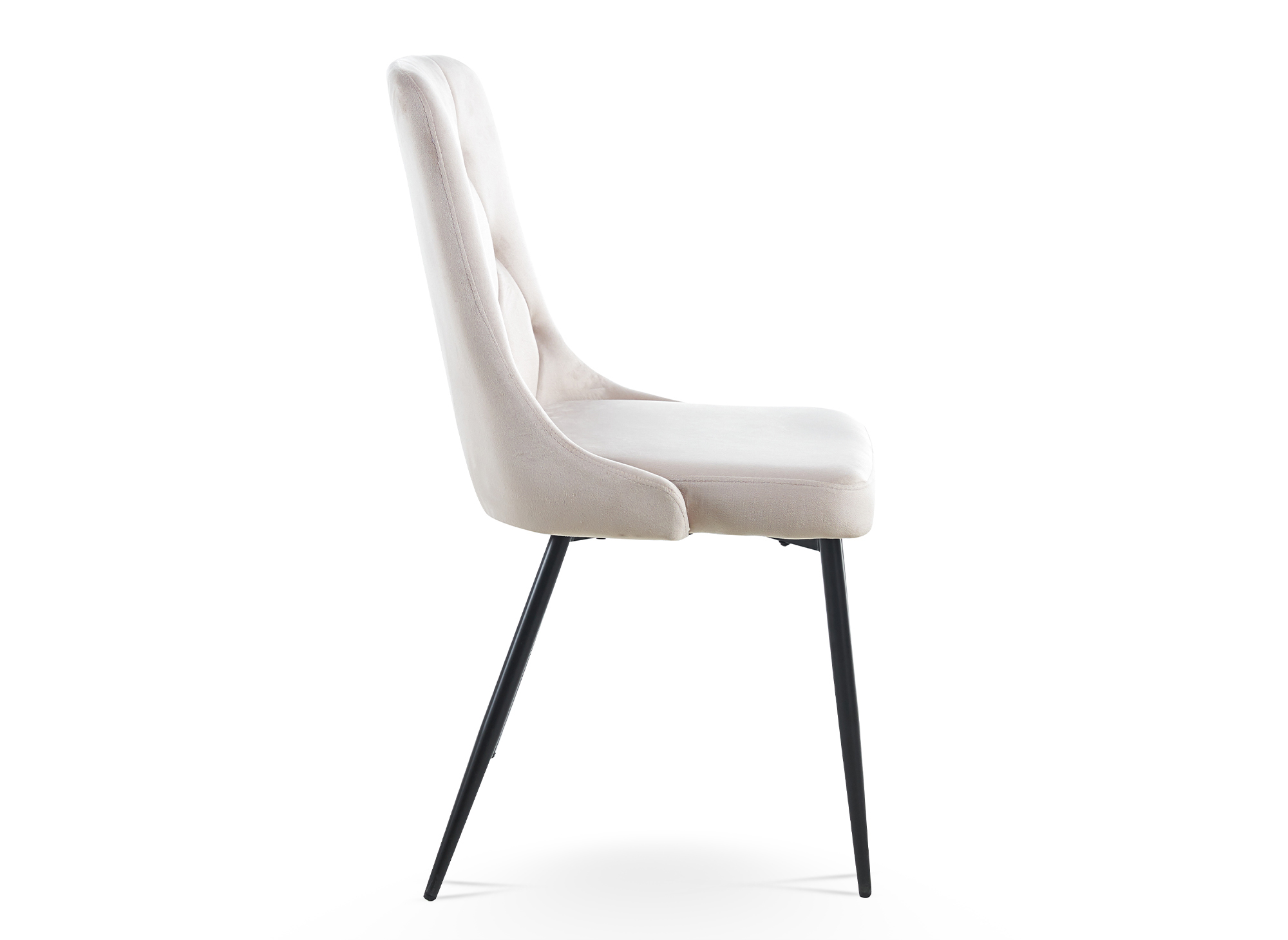 Lot de 4 chaises design en velours beige OLVEA
