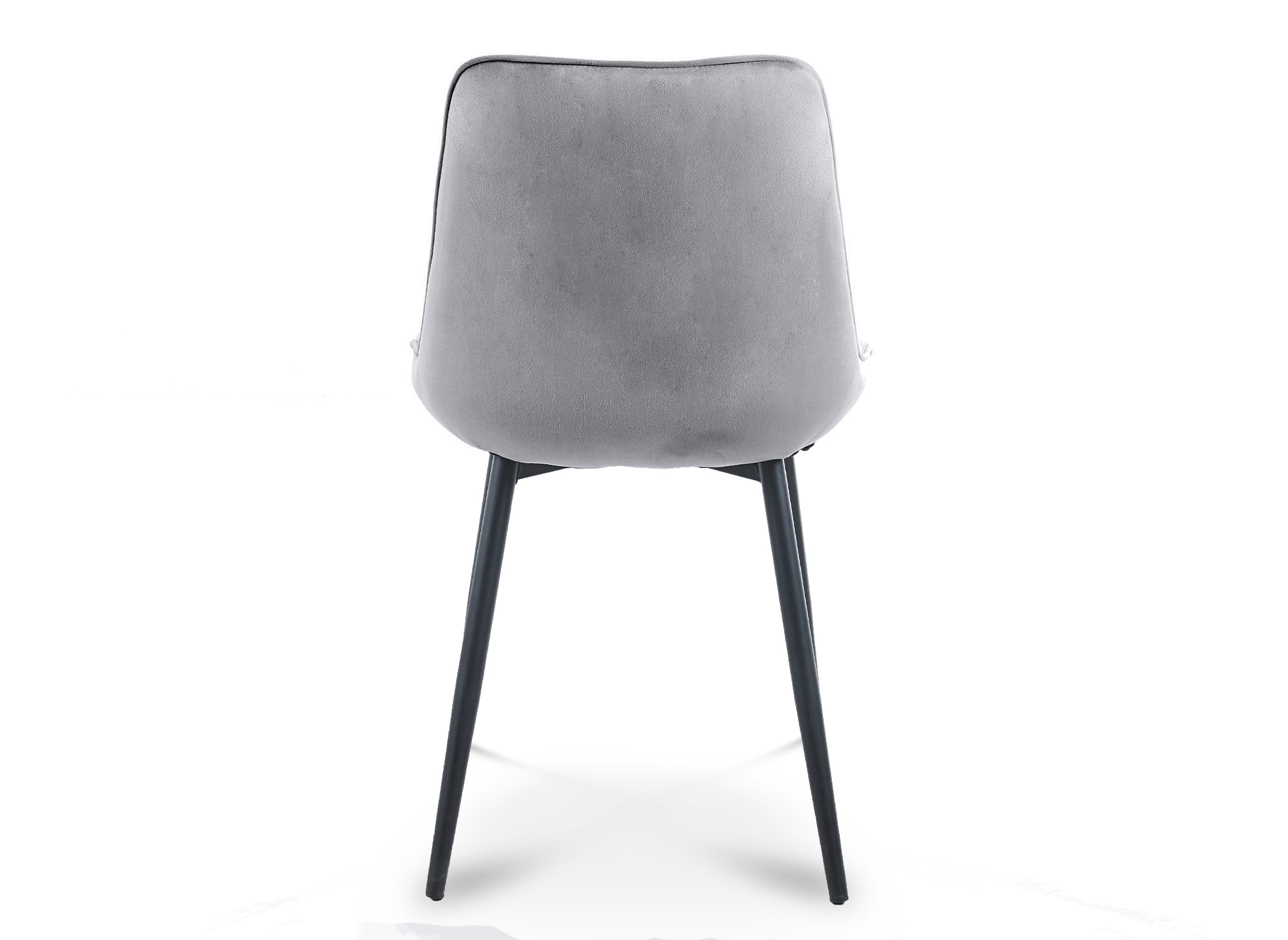 Lot de 4 chaises design en velours gris ELOVA