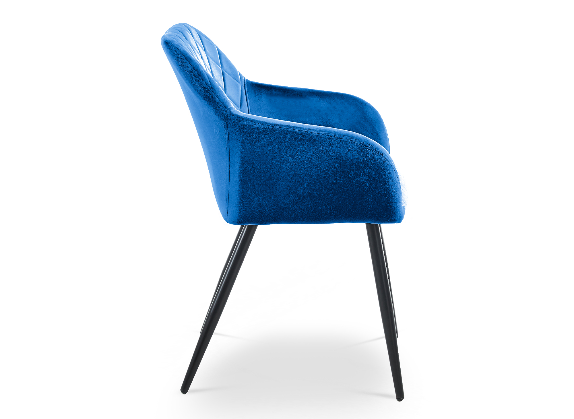 Lot de 2 chaises avec accoudoirs en velours bleu KANA