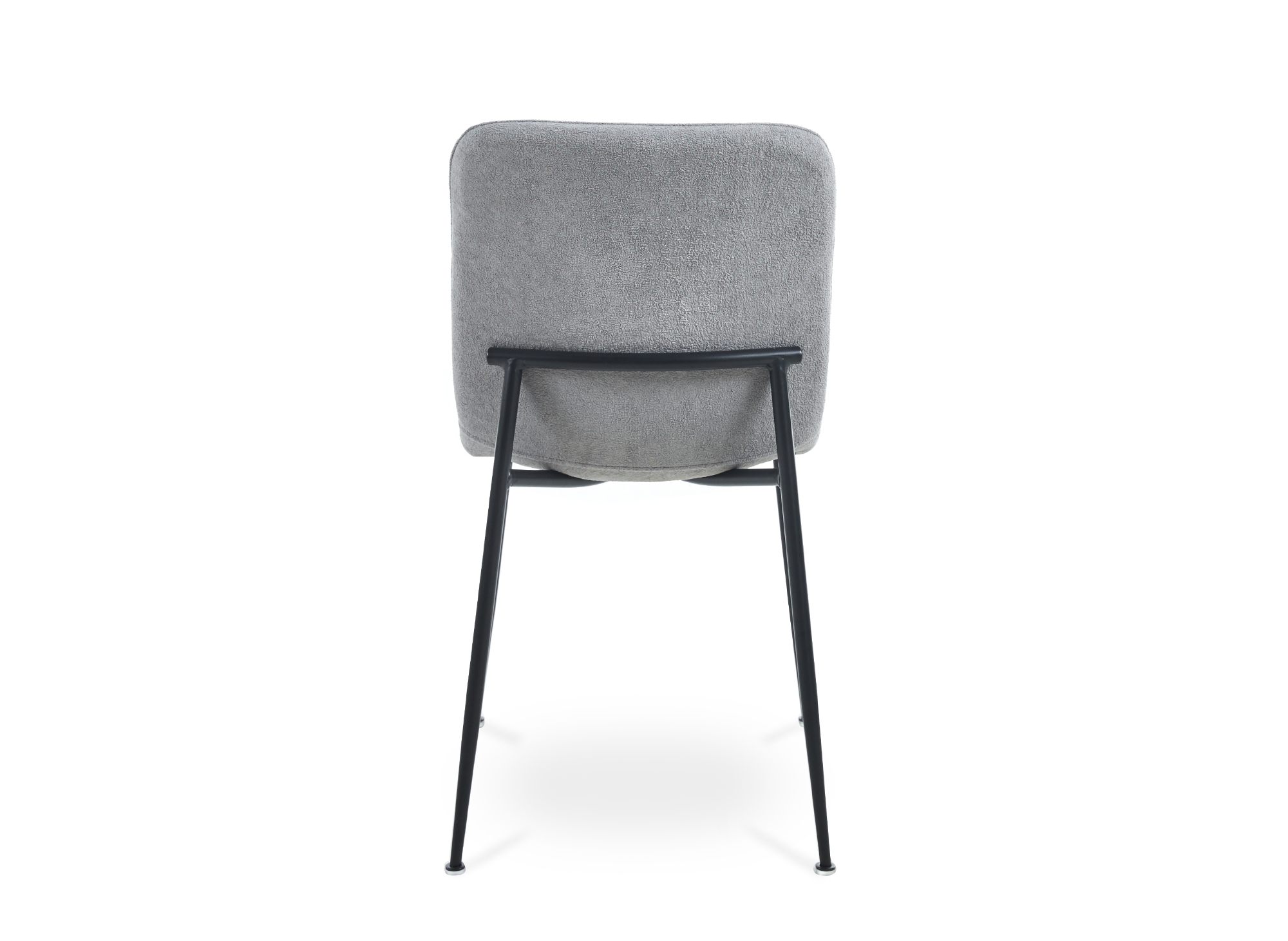 Lot de 4 chaises en tissu gris clair CHERYL