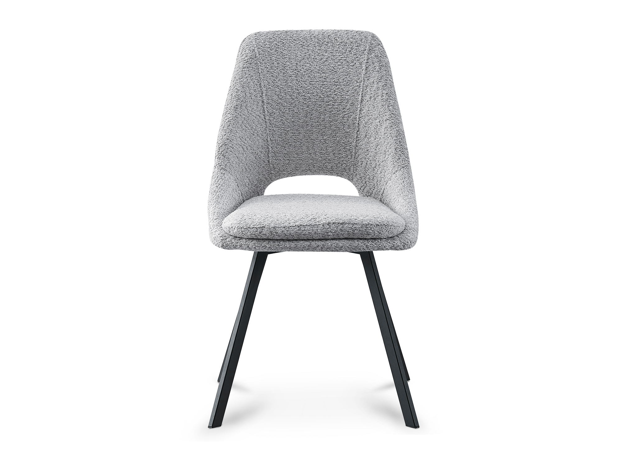 Lot de 2 chaises effet peau de mouton gris clair NARCISSE