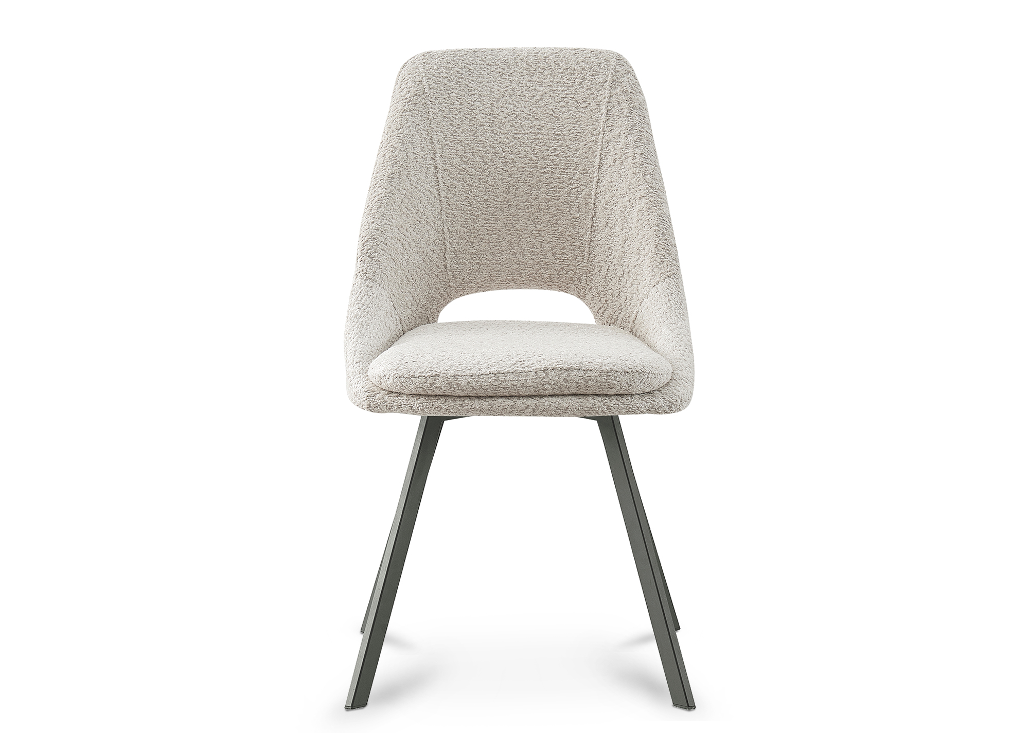 Lot de 2 chaises effet peau de mouton beige NARCISSE