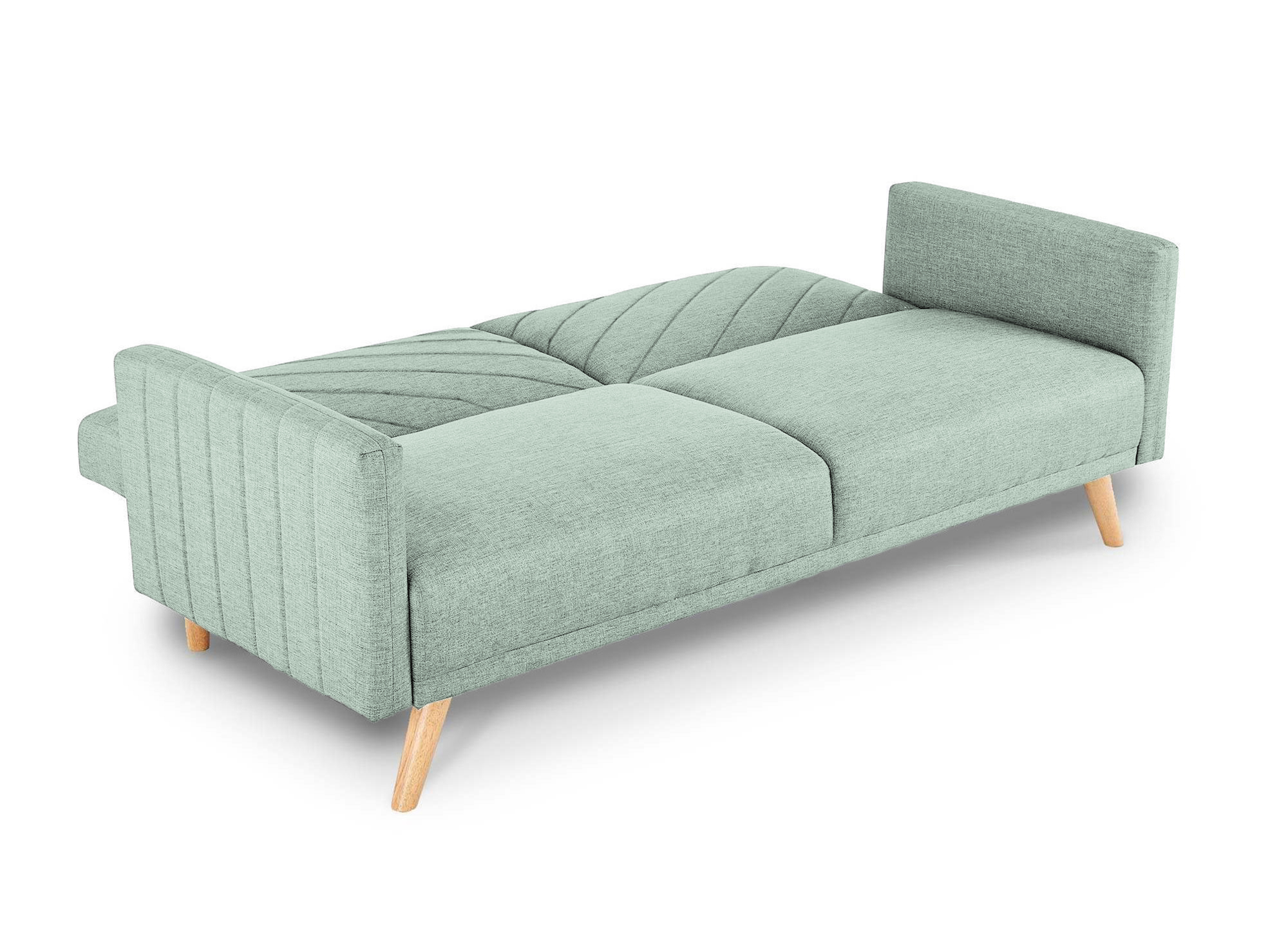 Canapé 3 places convertible scandinave en tissu vert d'eau BALDER