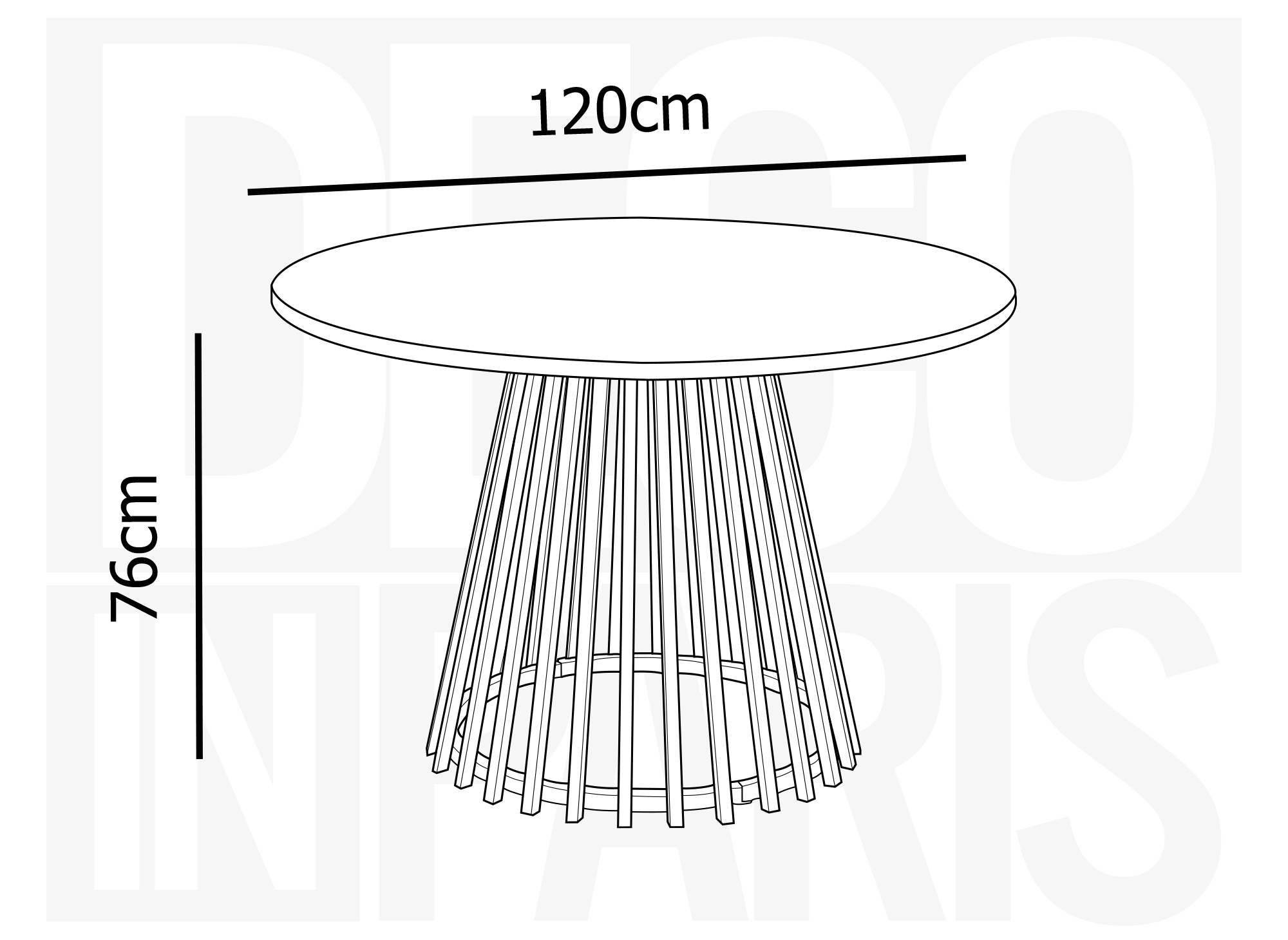 Table à manger ronde pied design  HIBEA