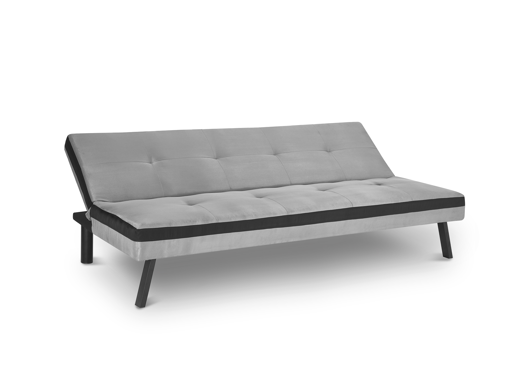 Banquette clic clac 3 places gris et noir BOBY