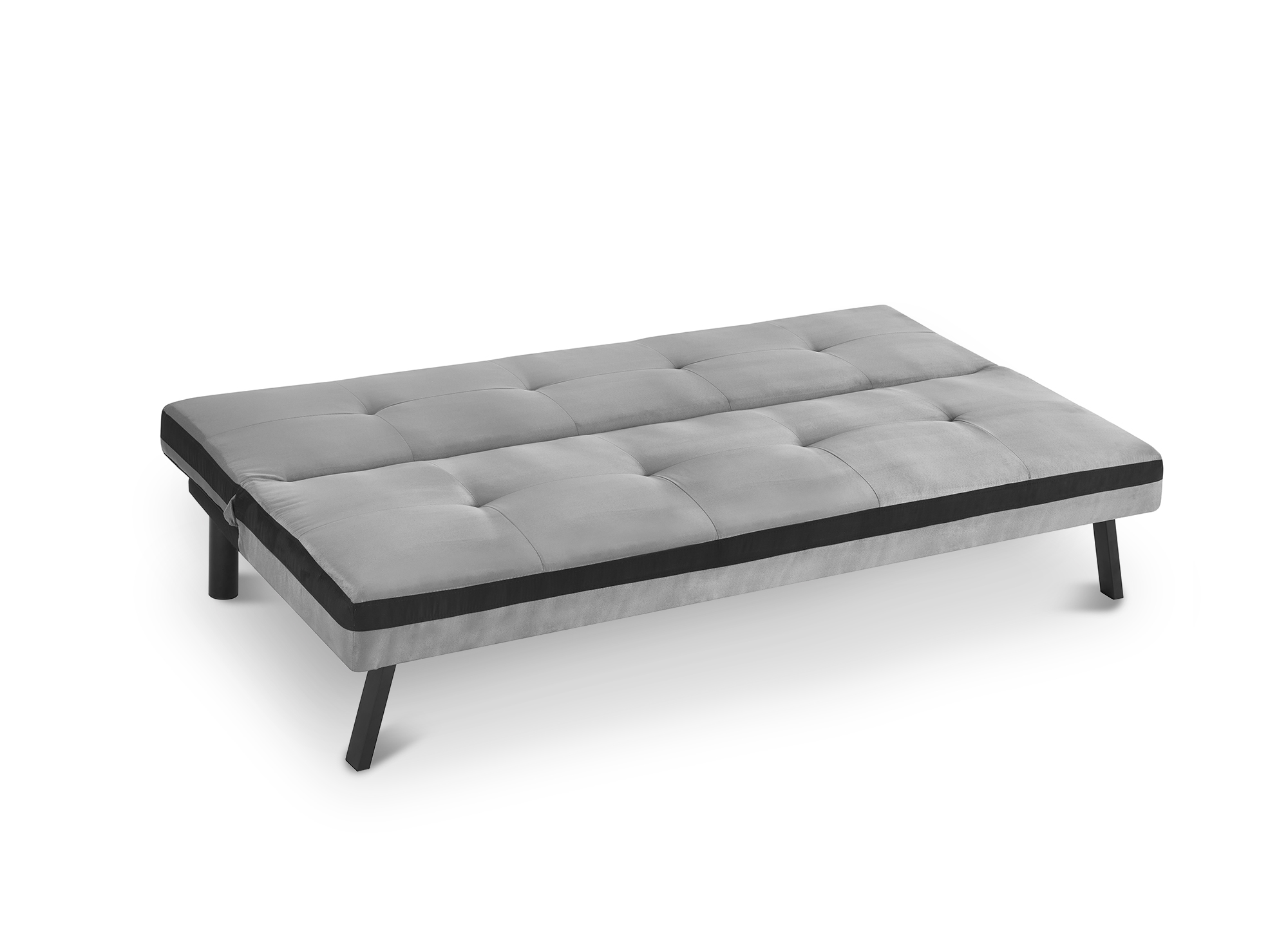 Banquette clic clac 3 places gris et noir BOBY