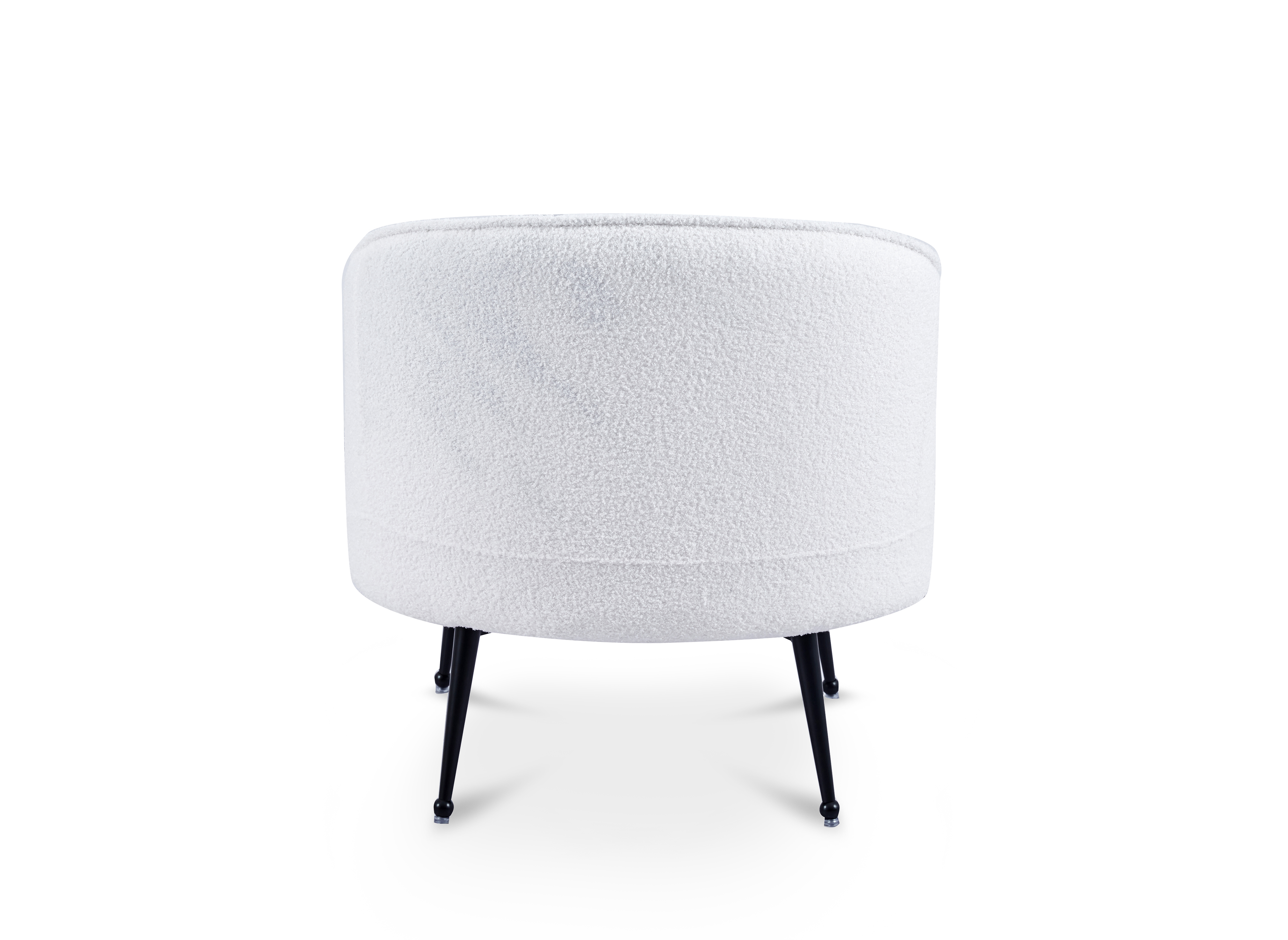 Fauteuil cabriolet tissu bouclette blanc TRECY
