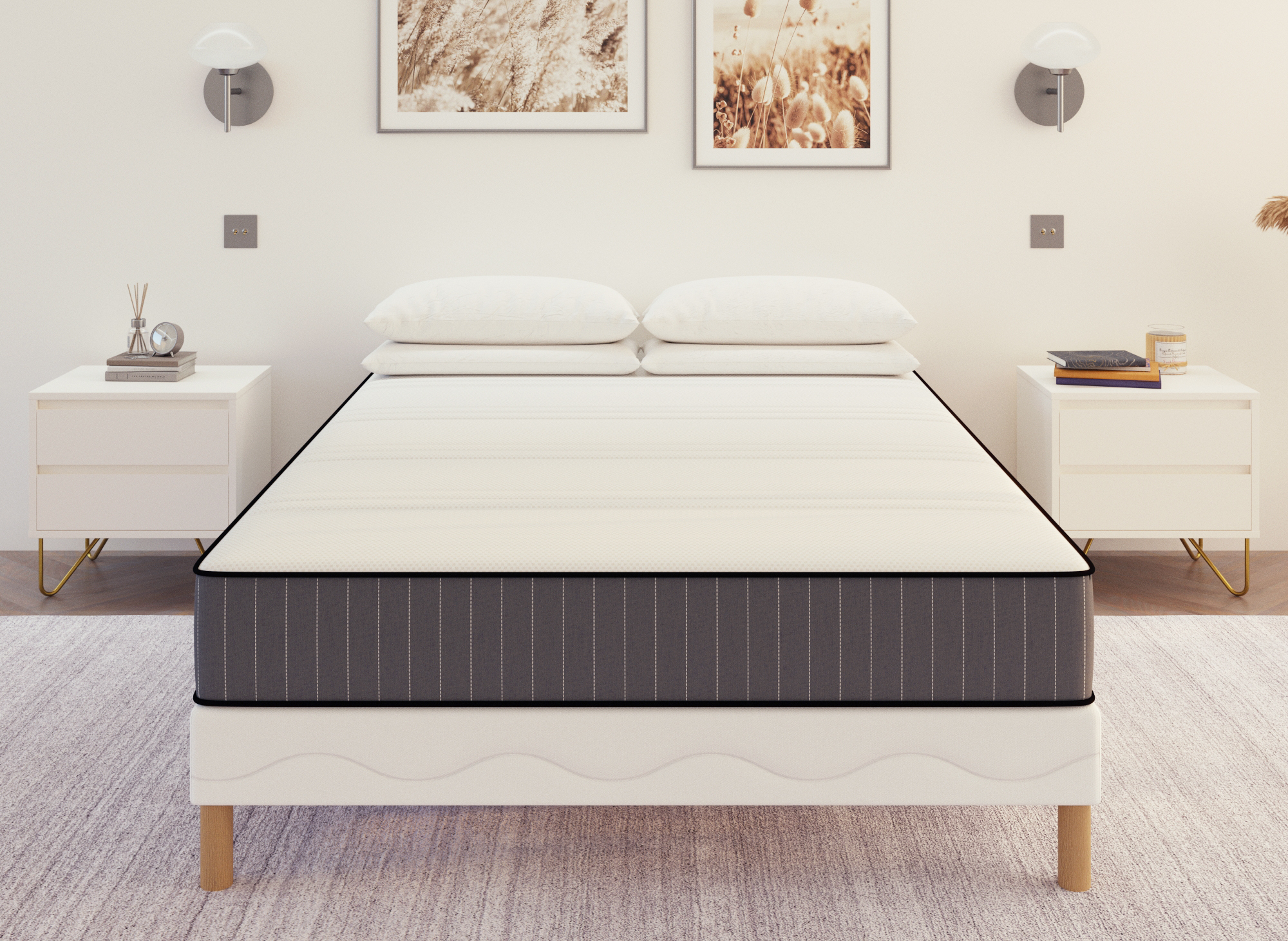 Matelas mousse 140 x 190 cm épaisseur 20 cm AWAN