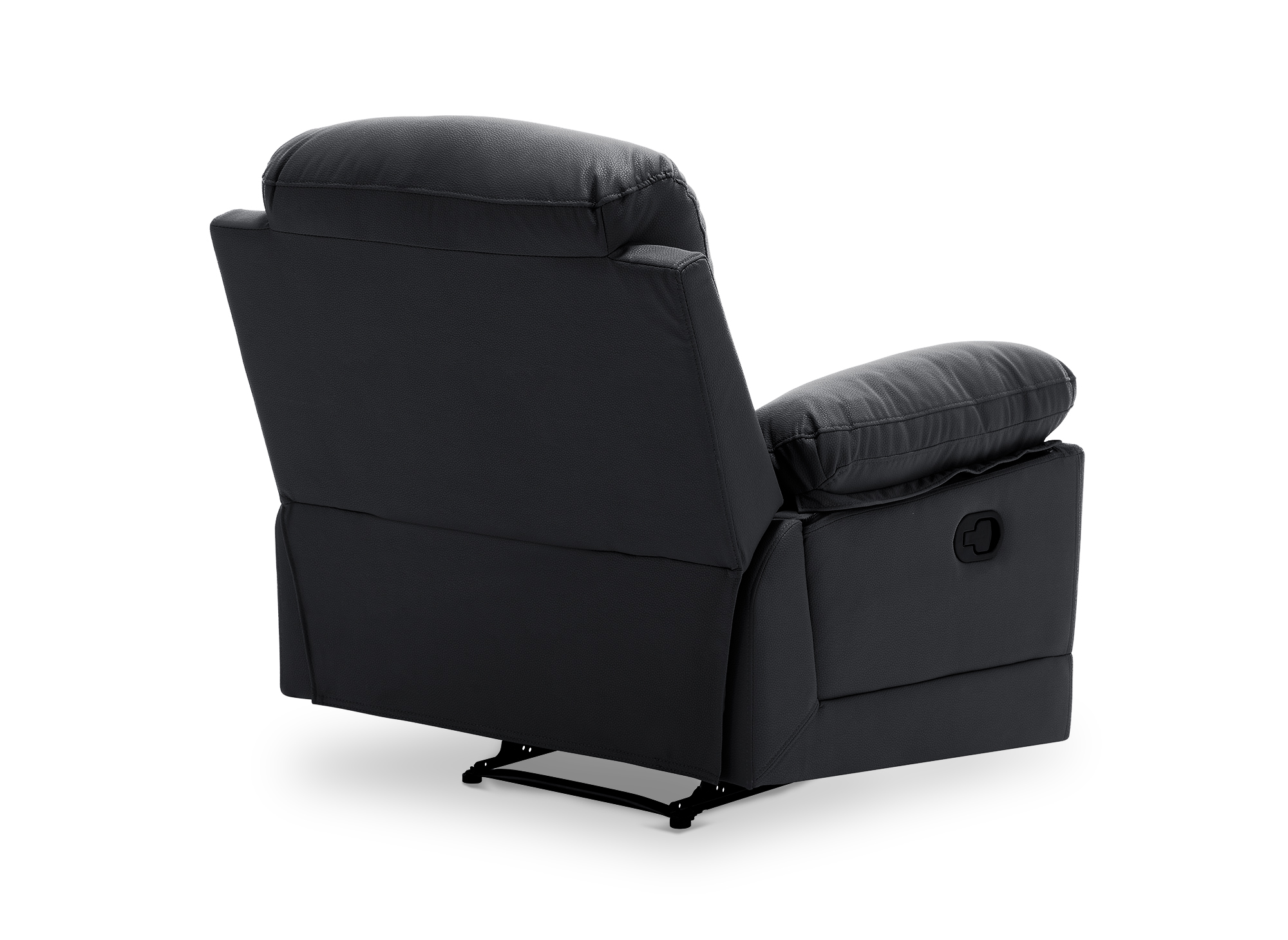 Fauteuil relax manuel en simili cuir noir DANY