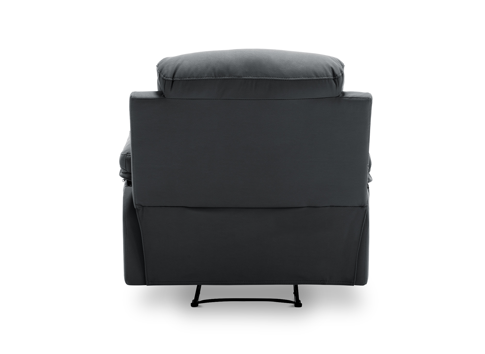 Fauteuil relax manuel en simili cuir noir DANY