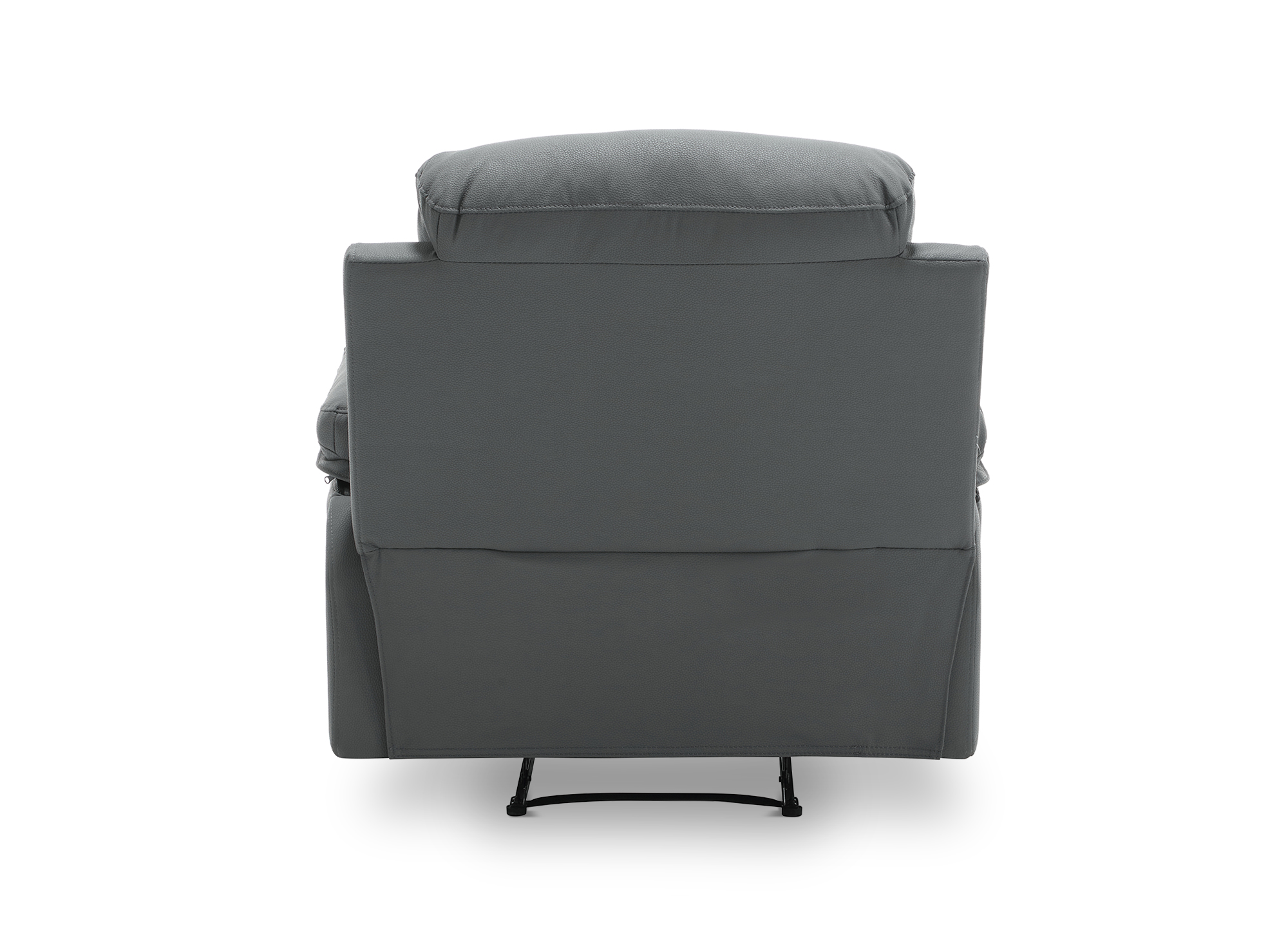 Fauteuil relax manuel en simili cuir gris foncé DANY