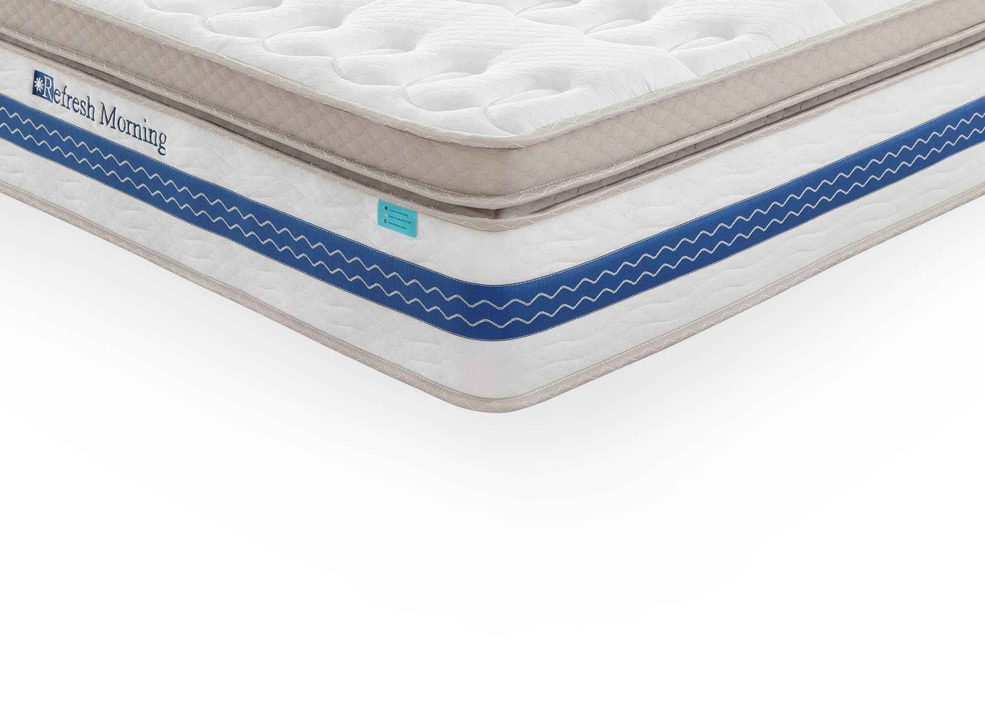 Matelas hybride REFRESH 140 x 190 cm ressorts ensachés et mémoire de forme épaisseur 32 cm