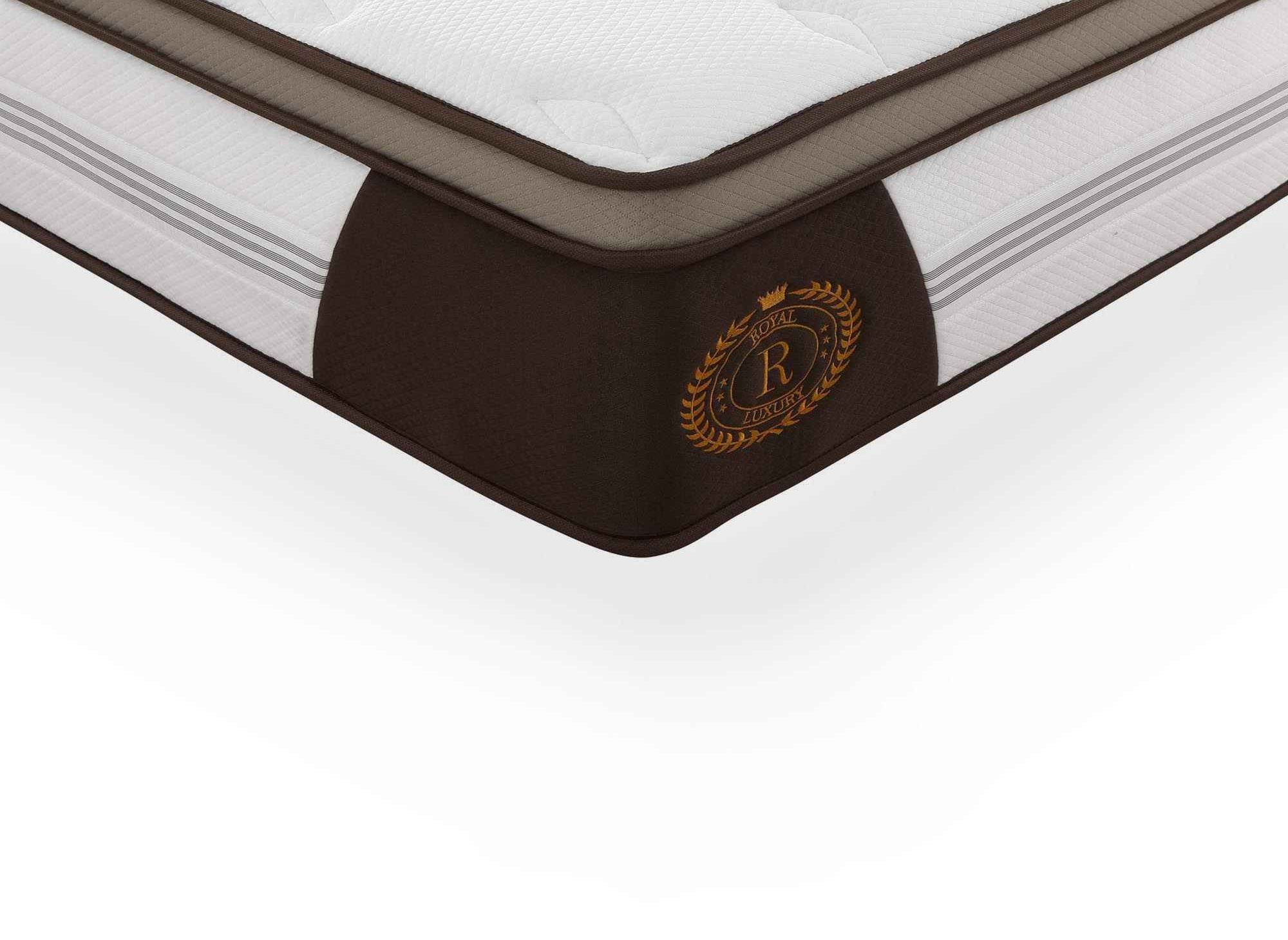 Matelas hybride ROYAL LUX 160 x 200 cm ressorts ensachés et mémoire de forme épaisseur 31 cm