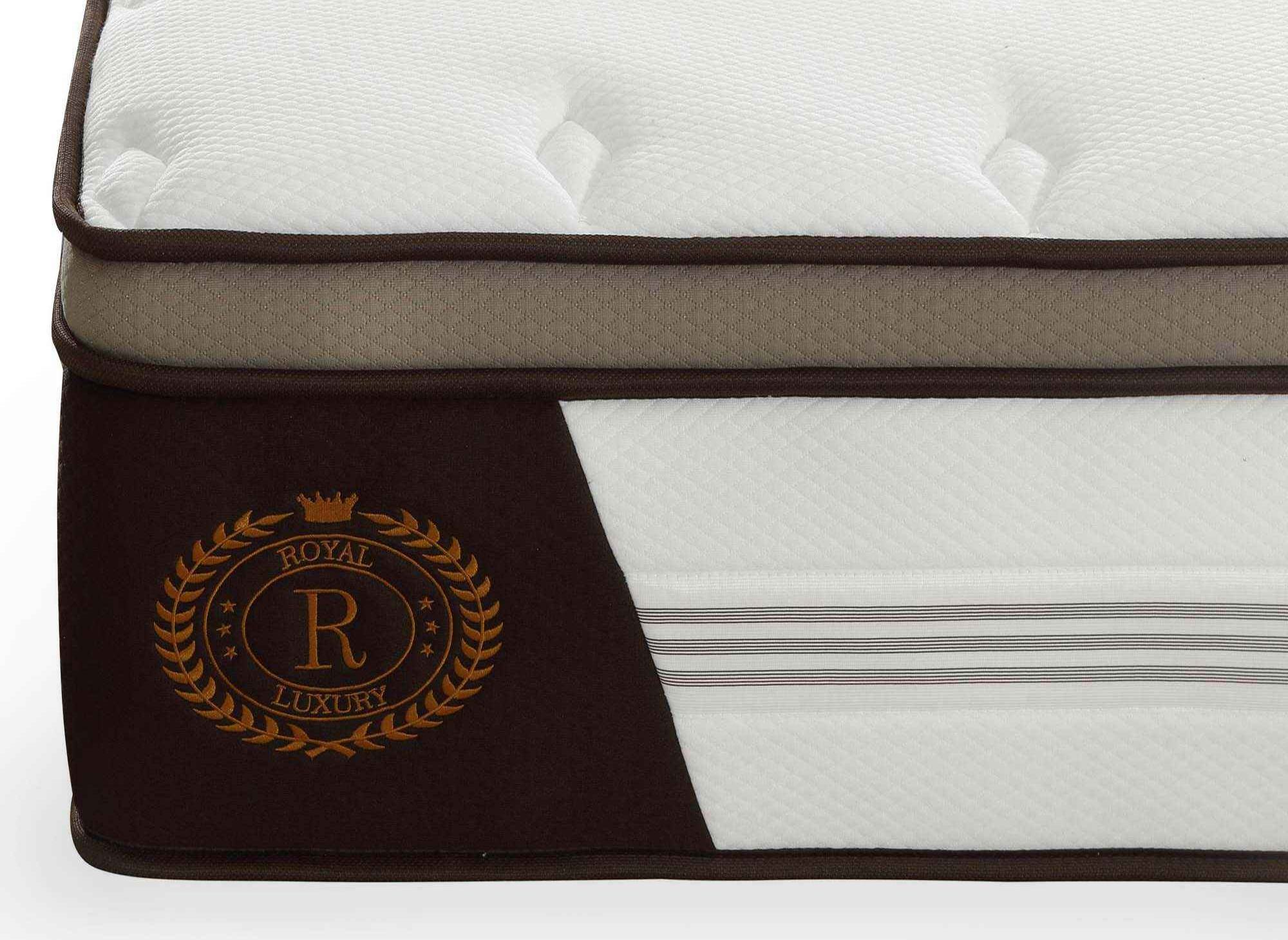 Matelas hybride ROYAL LUX 160 x 200 cm ressorts ensachés et mémoire de forme épaisseur 31 cm