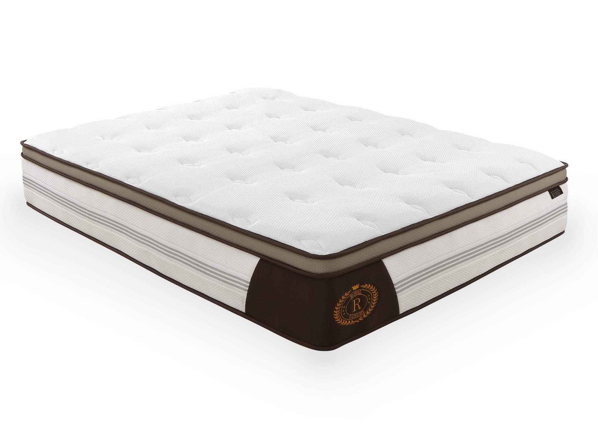 Matelas hybride ROYAL LUX 160 x 200 cm ressorts ensachés et mémoire de forme épaisseur 31 cm