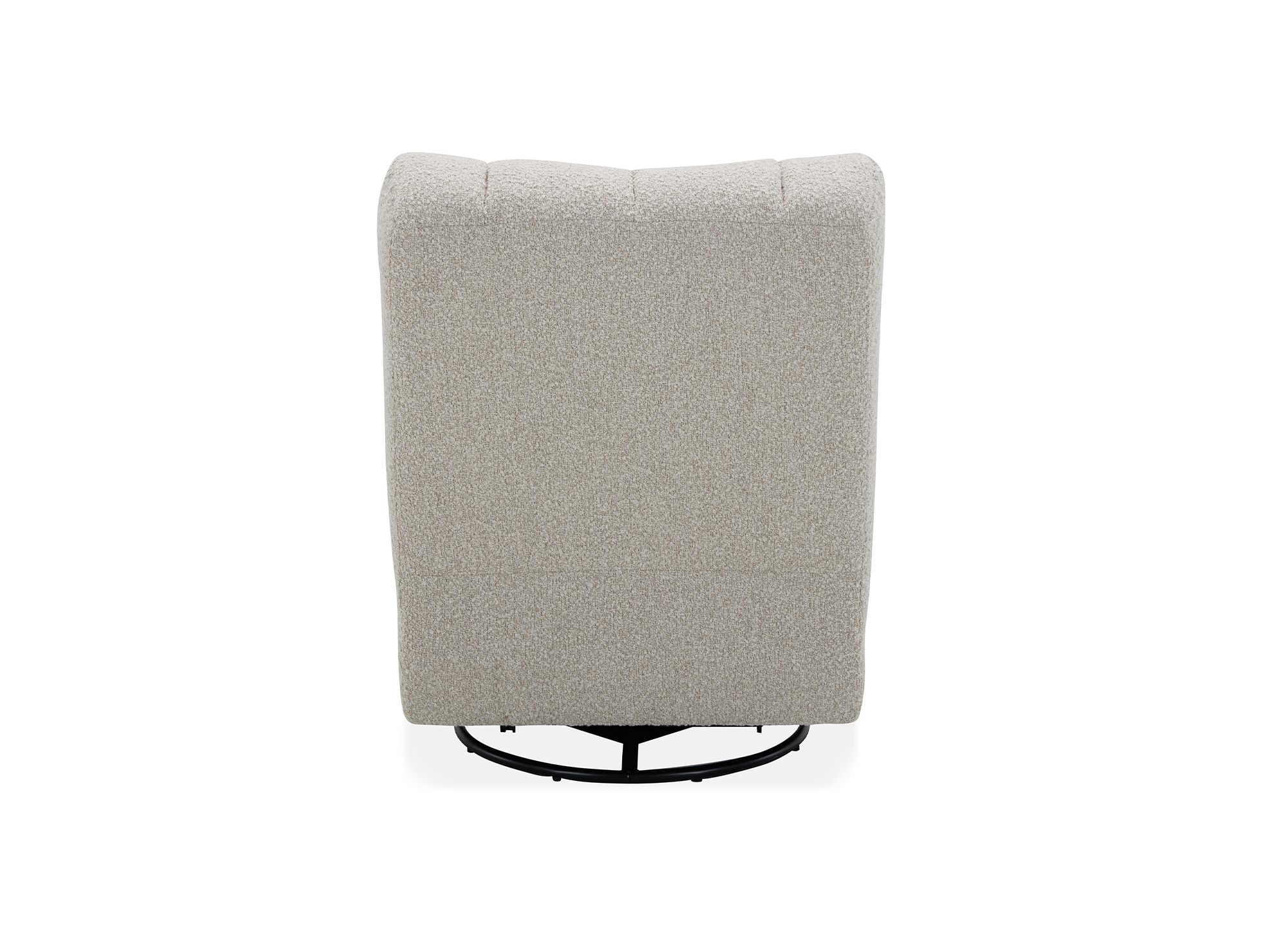 Fauteuil relax pivotant à commande manuelle effet peau de mouton beige TILIO