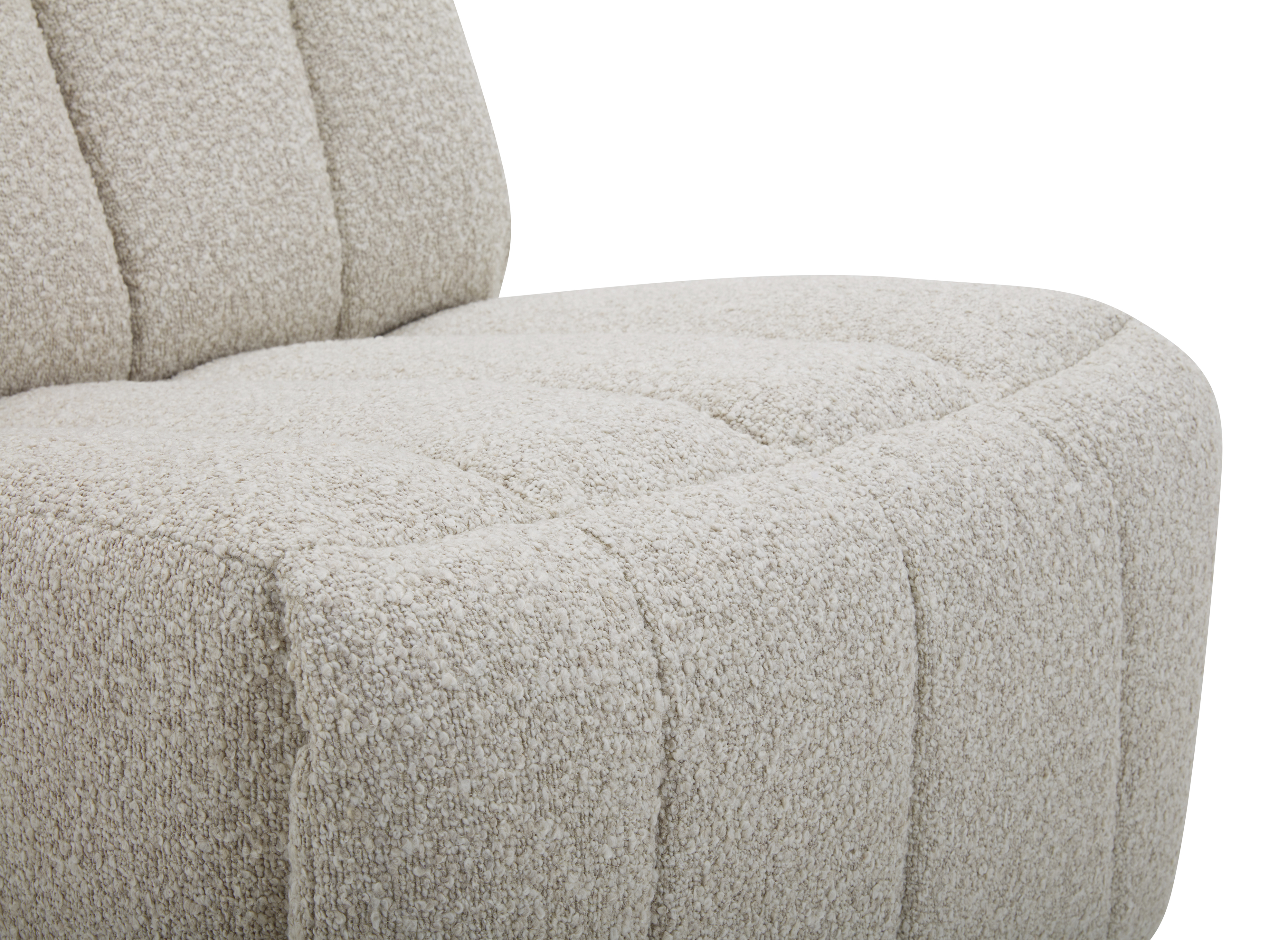 Fauteuil relax pivotant à commande manuelle effet peau de mouton beige TILIO