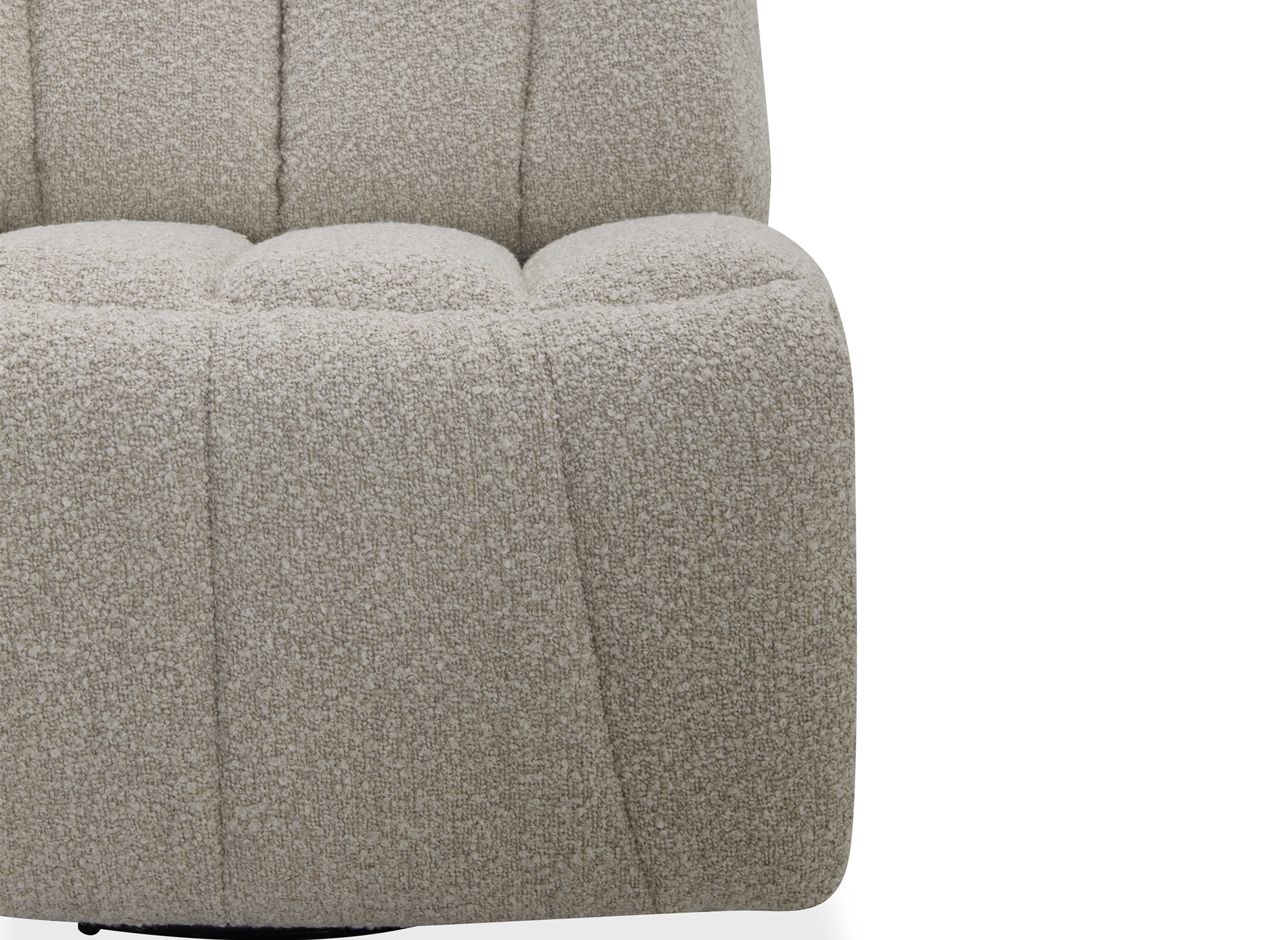 Fauteuil relax pivotant à commande manuelle effet peau de mouton beige TILIO