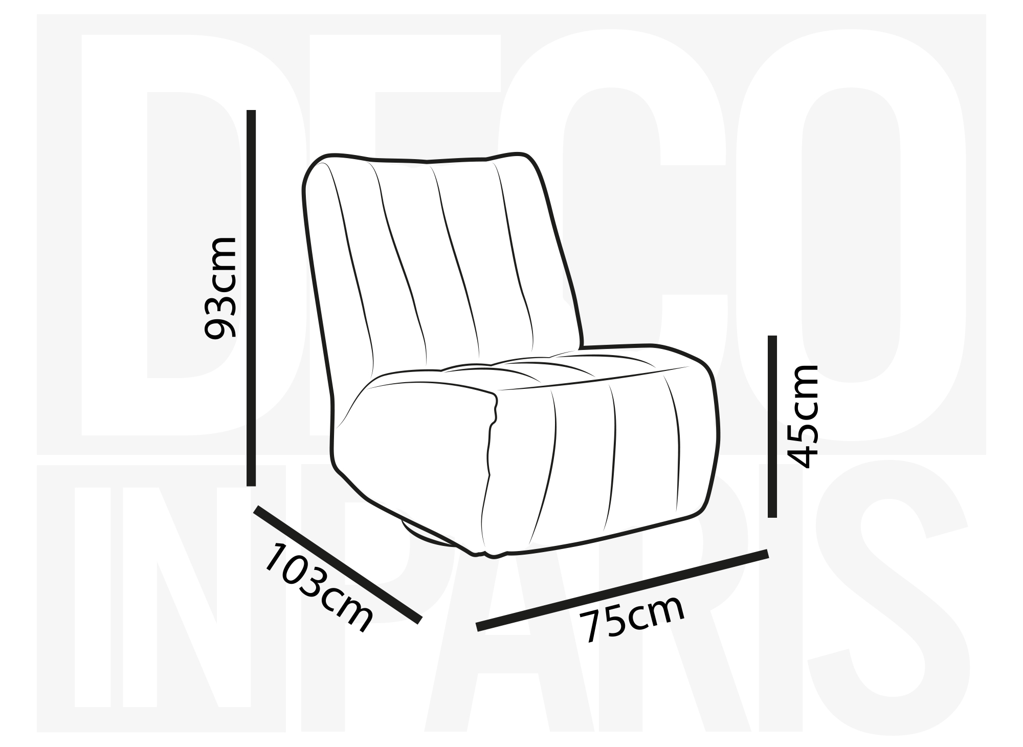 Fauteuil relax pivotant à commande manuelle effet peau de mouton beige TILIO