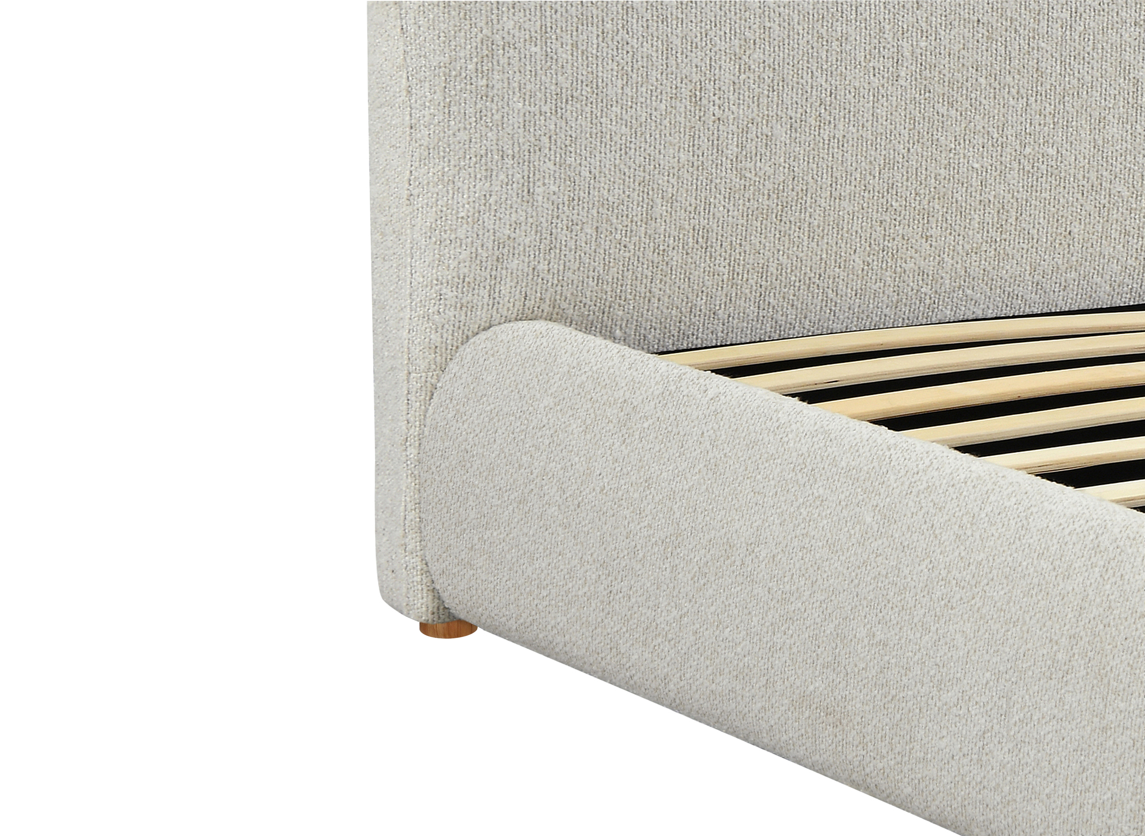 Lit double effet peau de mouton blanc écru PAMELA 180 x 200 cm