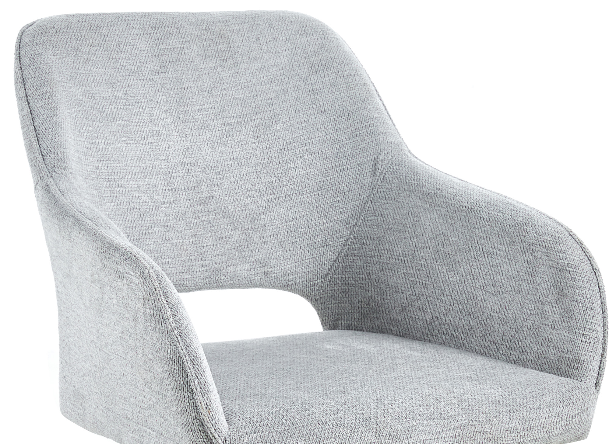 Lot de 2 chaises pivotantes design en velours gris clair CIEL
