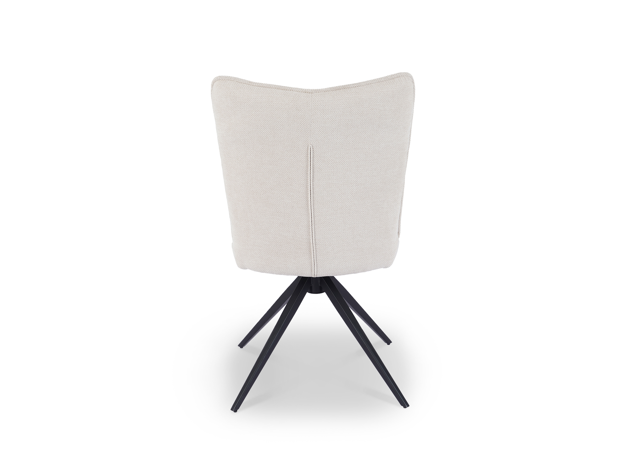 Lot de 2 chaises pivotantes en tissu beige FELICIE
