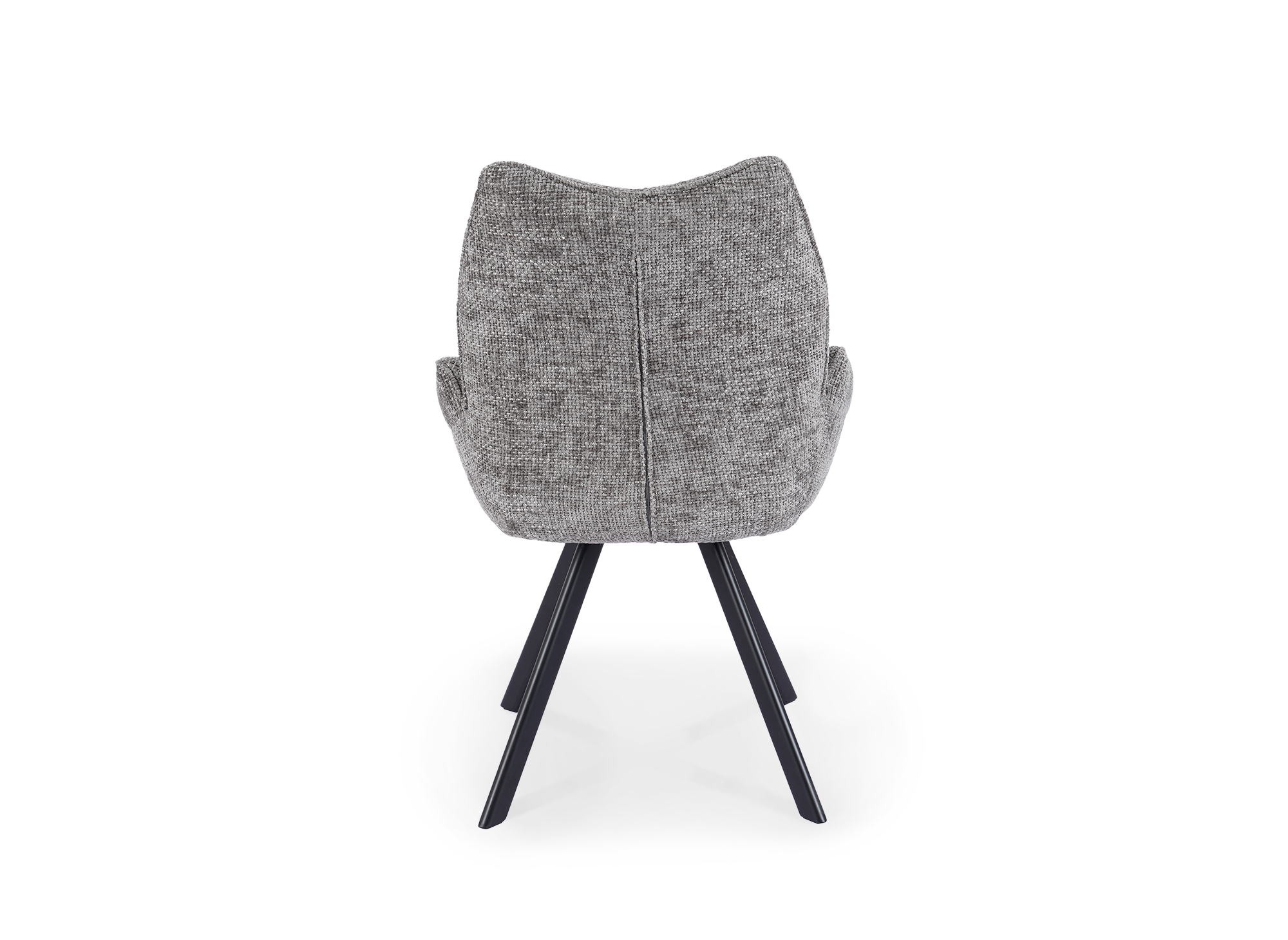 Chaise pivotante avec accoudoirs en tissu gris TALIA