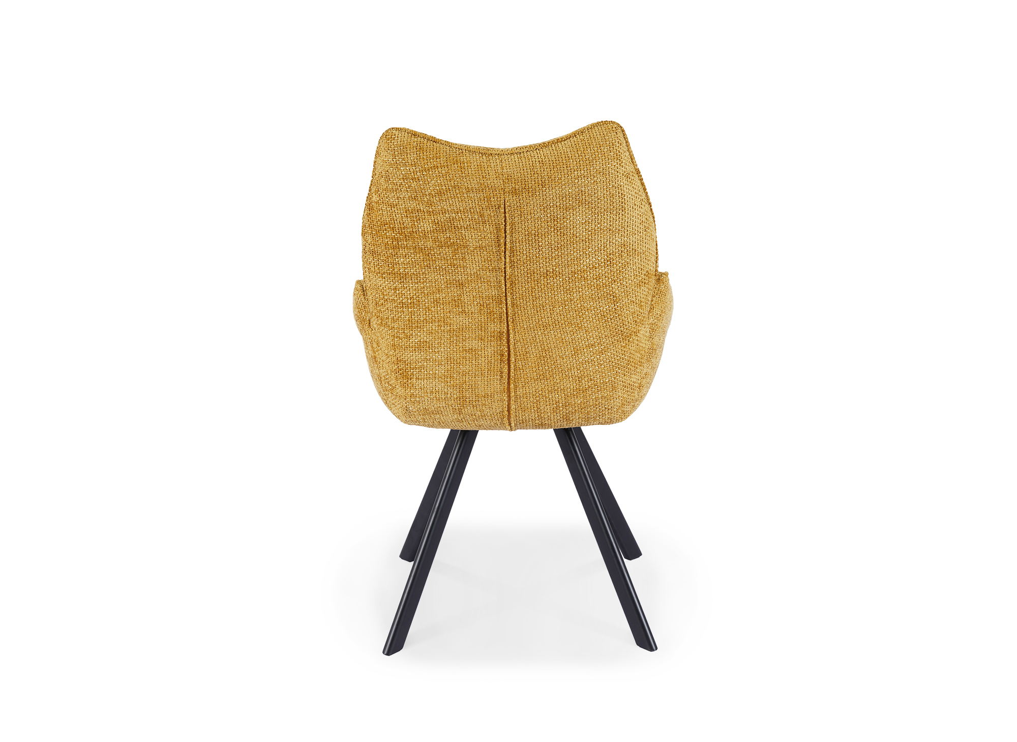 Chaise pivotante avec accoudoirs en tissu jaune TALIA