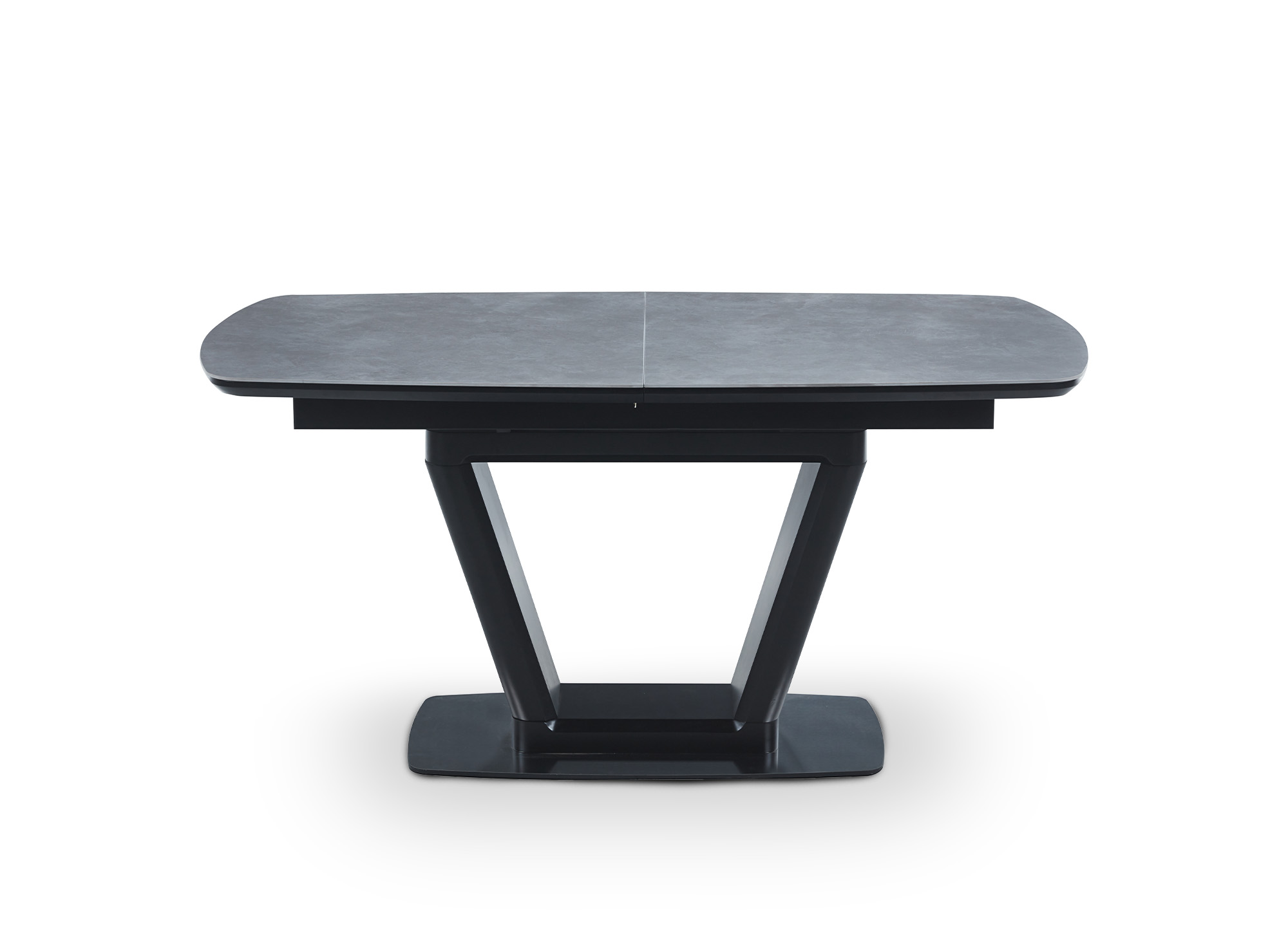 Table à manger rectangulaire à rallonge plateau céramique gris PIERROT