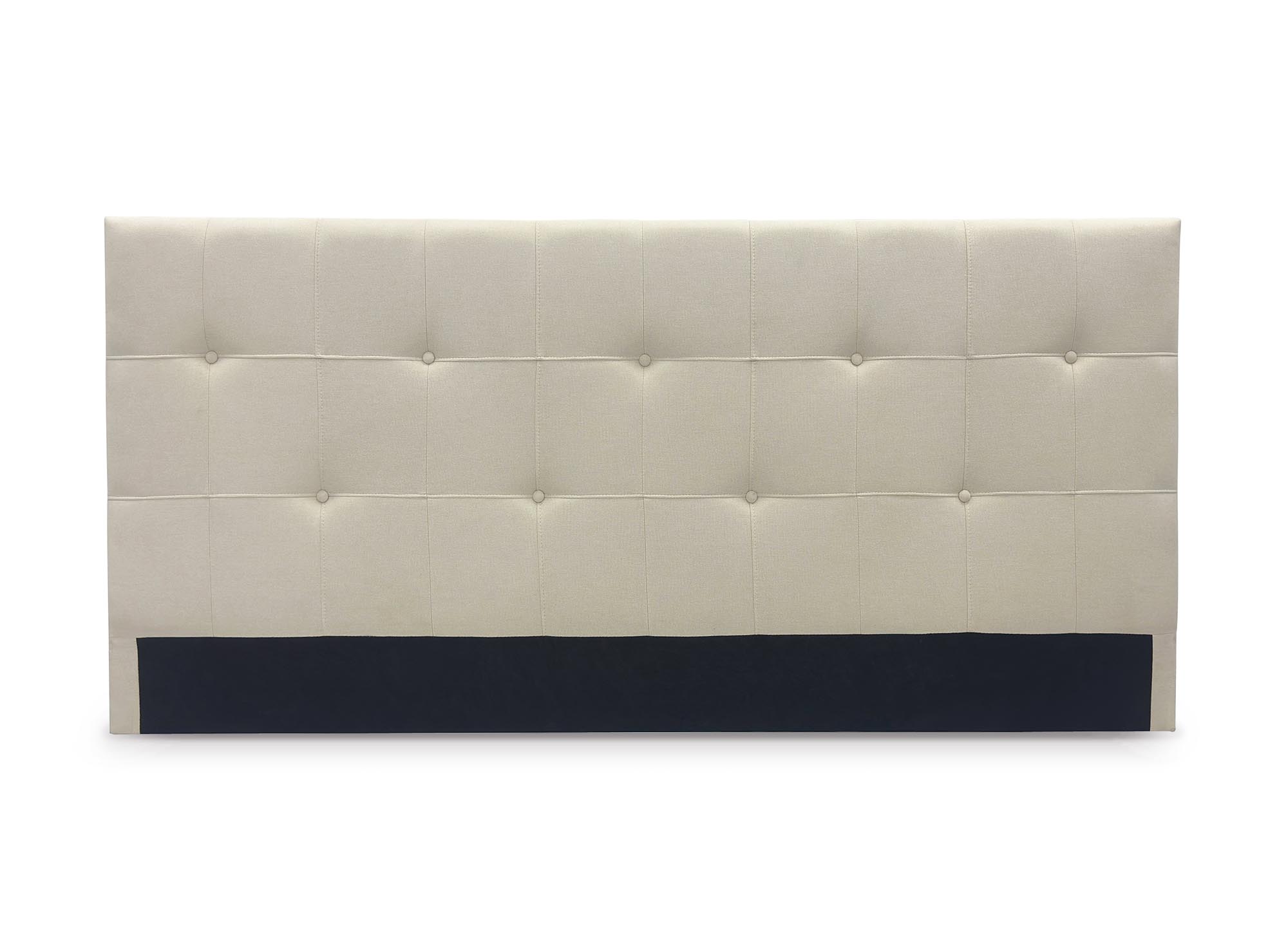 Tête de lit capitonnée en tissu beige 180 cm DOMICE