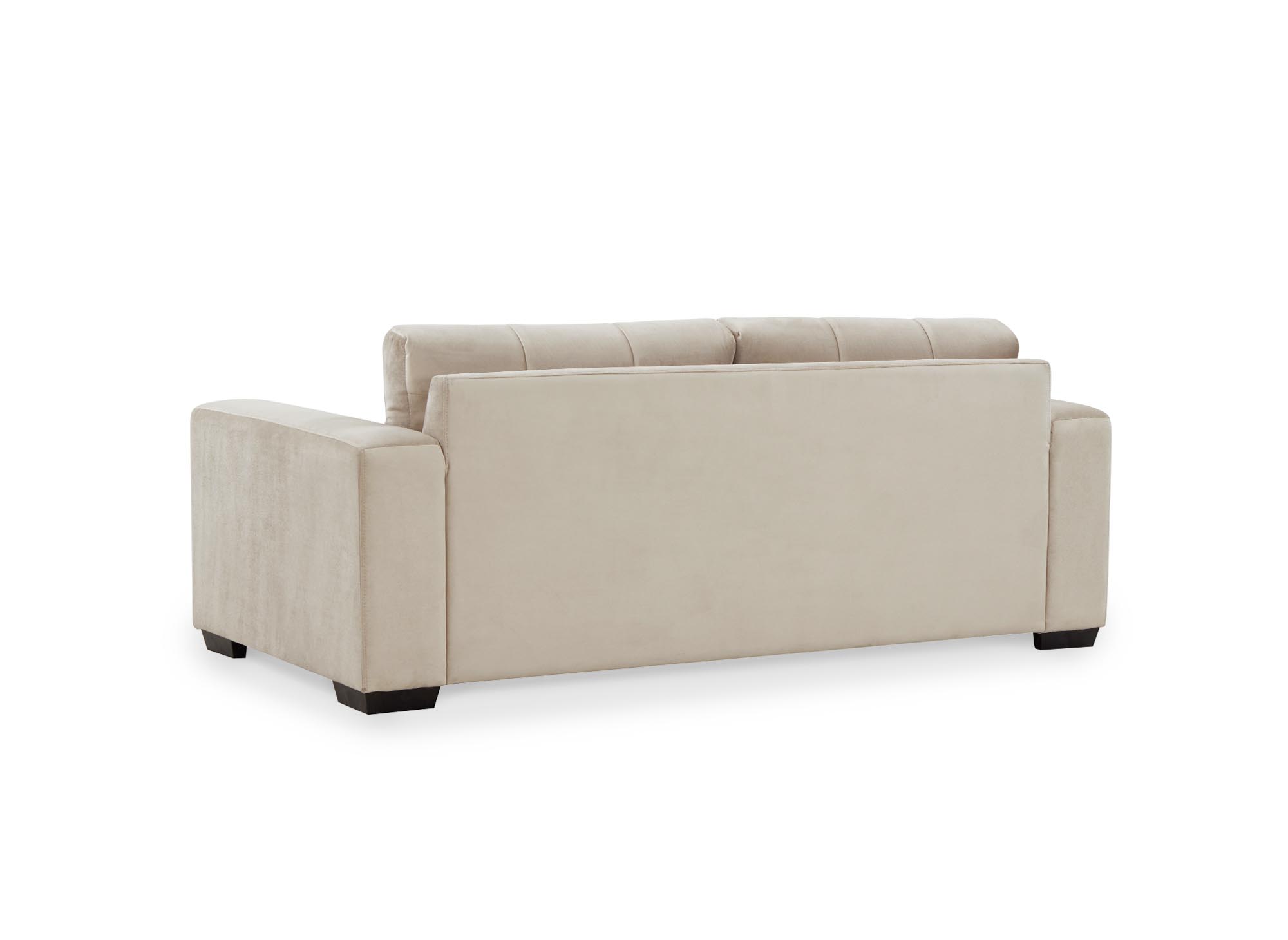 Canapé 2 places en velours beige COSMO