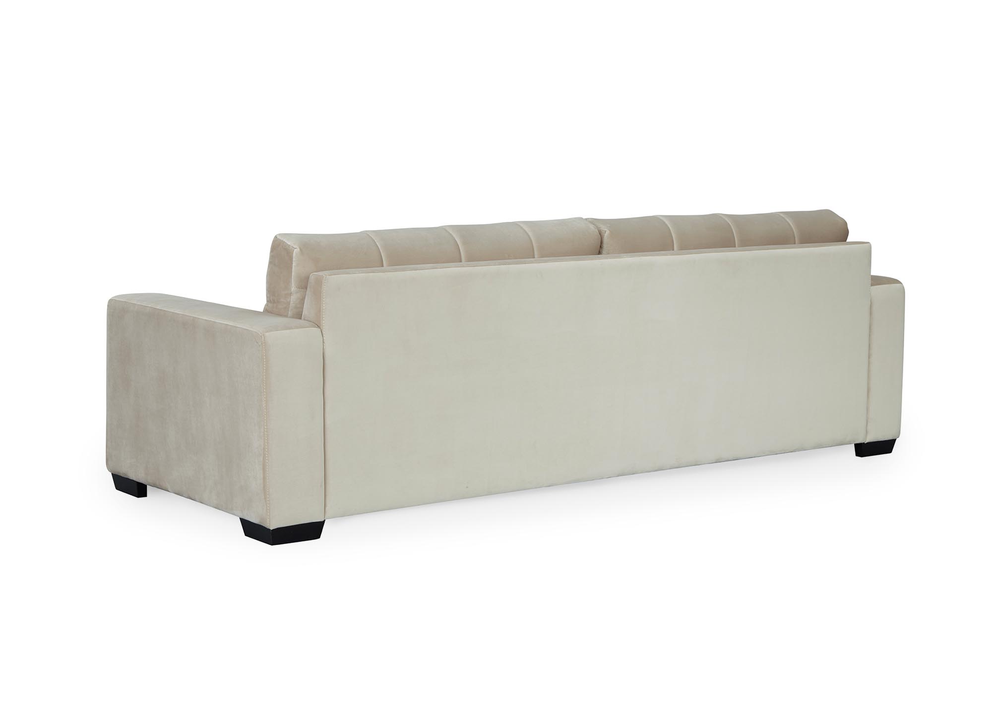 Canapé 3 places en velours beige COSMO