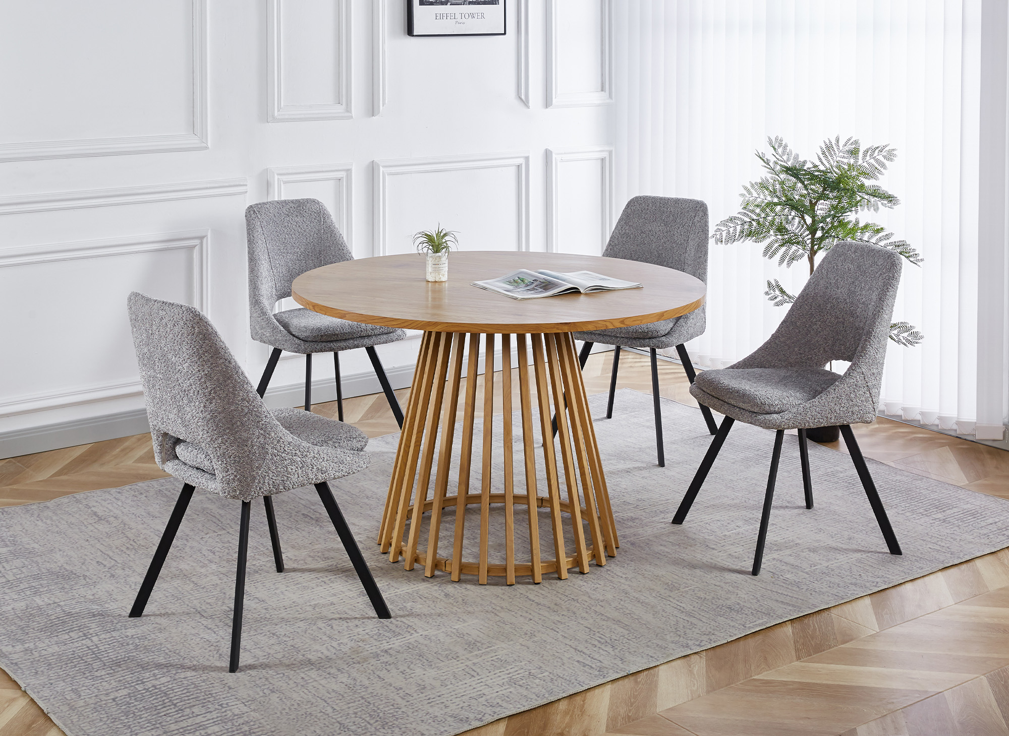 Table à manger ronde pied design  HIBEA