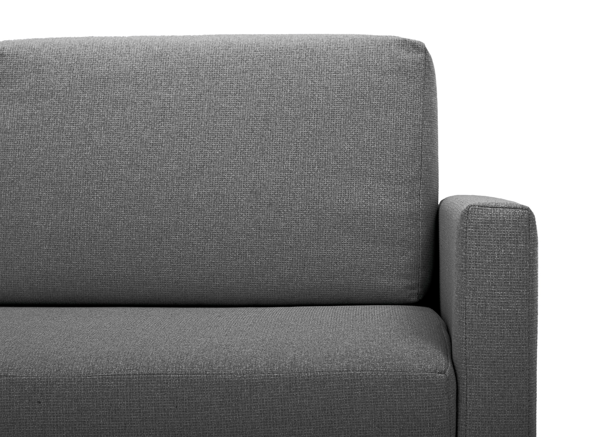 Canapé convertible 2 places avec coffre de rangement en tissu gris YERAZ
