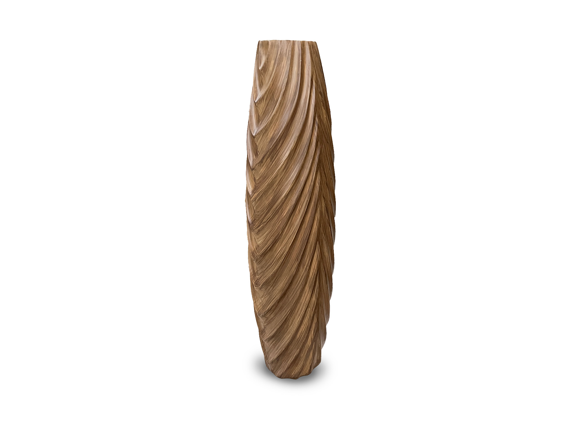 Vase XL en polyrésine imitation bois H59 cm DERYA