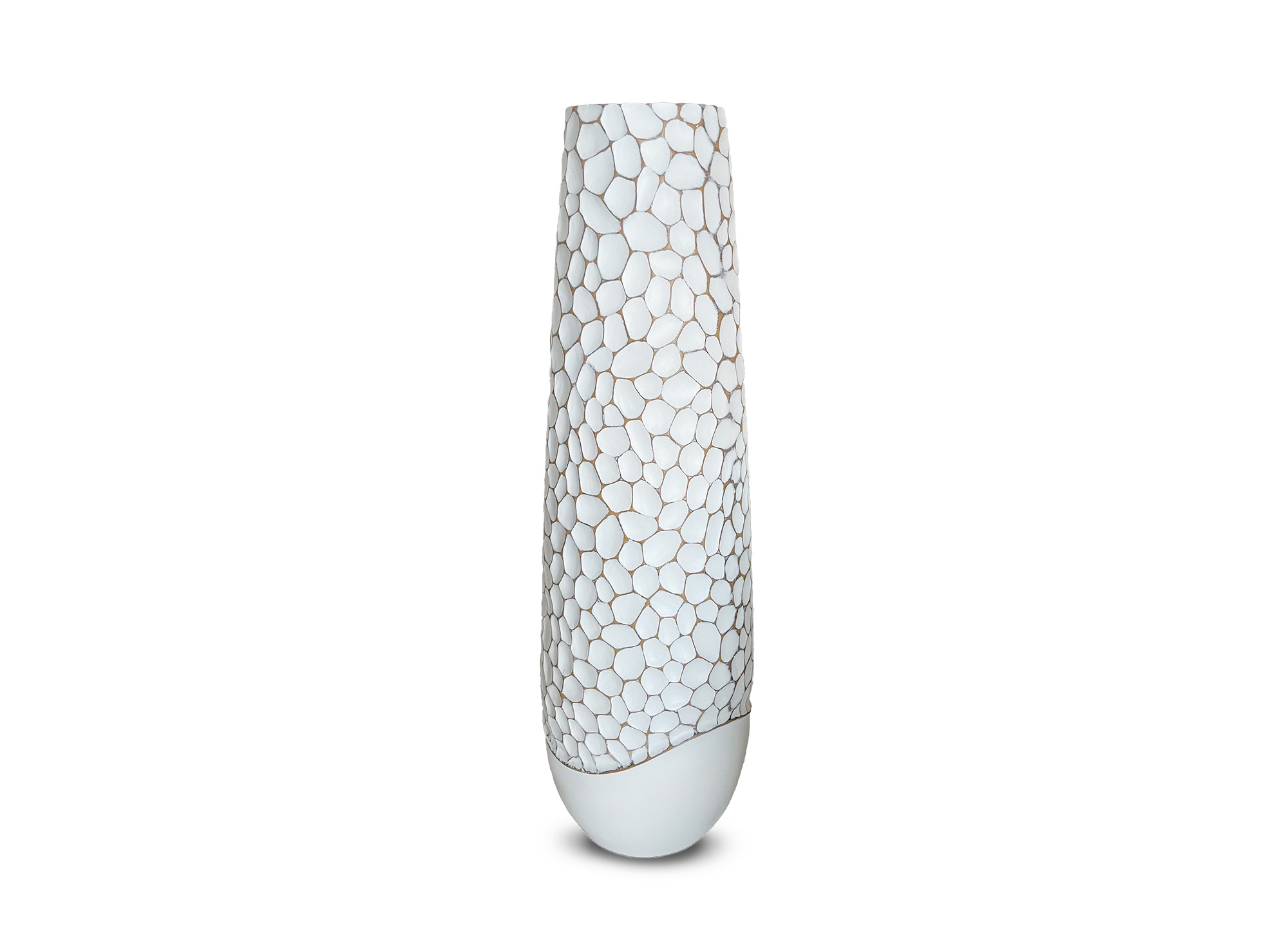 Vase décoratif en résine blanc H62 cm LOUMA