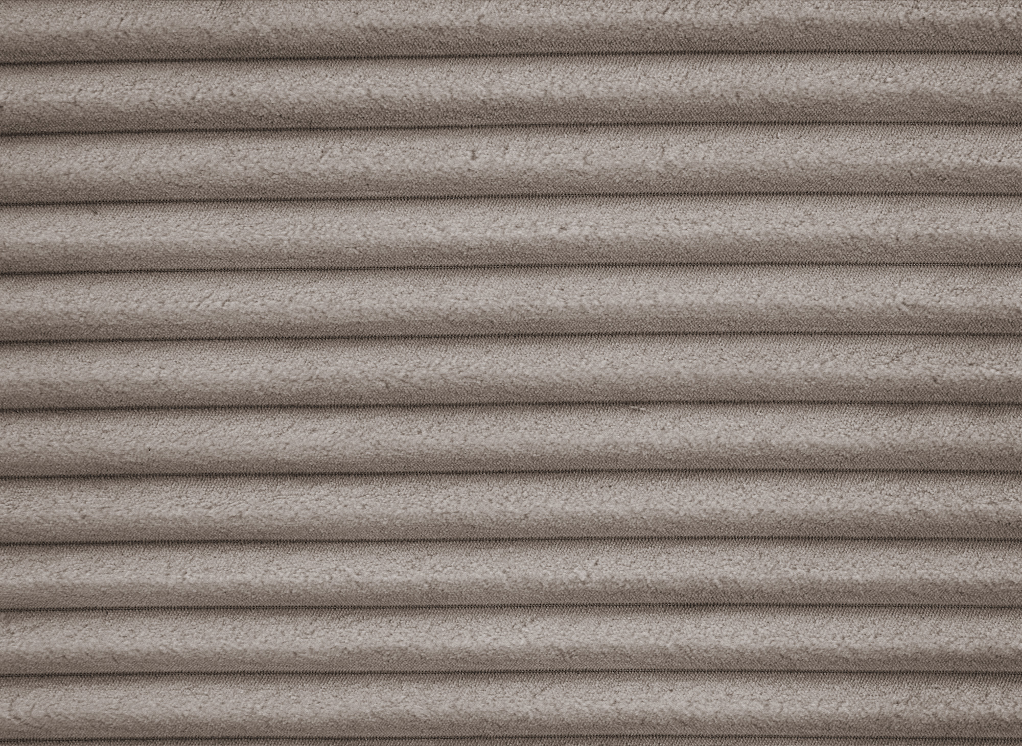 Canapé d'angle convertible avec coffre en velours gros côtelé doux taupe TILDA - Angle droit