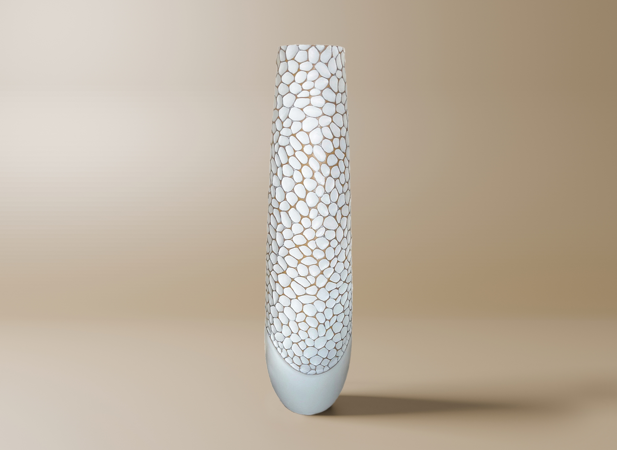 Vase décoratif en résine blanc H78 cm LOUMA