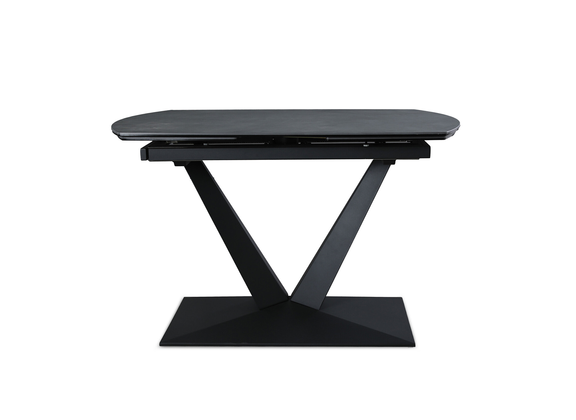 Table à manger extensible en céramique noire 6-8 personnes ELIAD