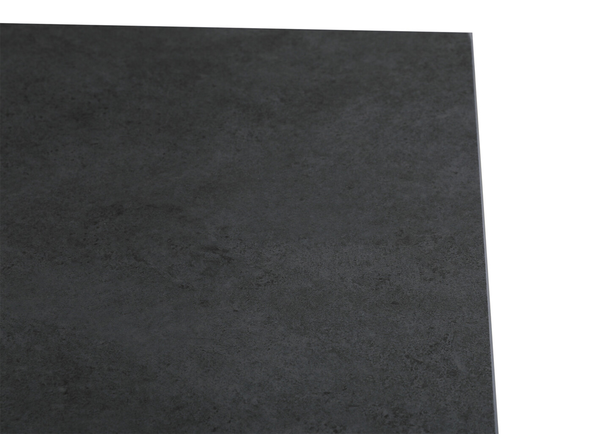 Table à manger extensible en céramique noire effet marbre GABRIEL
