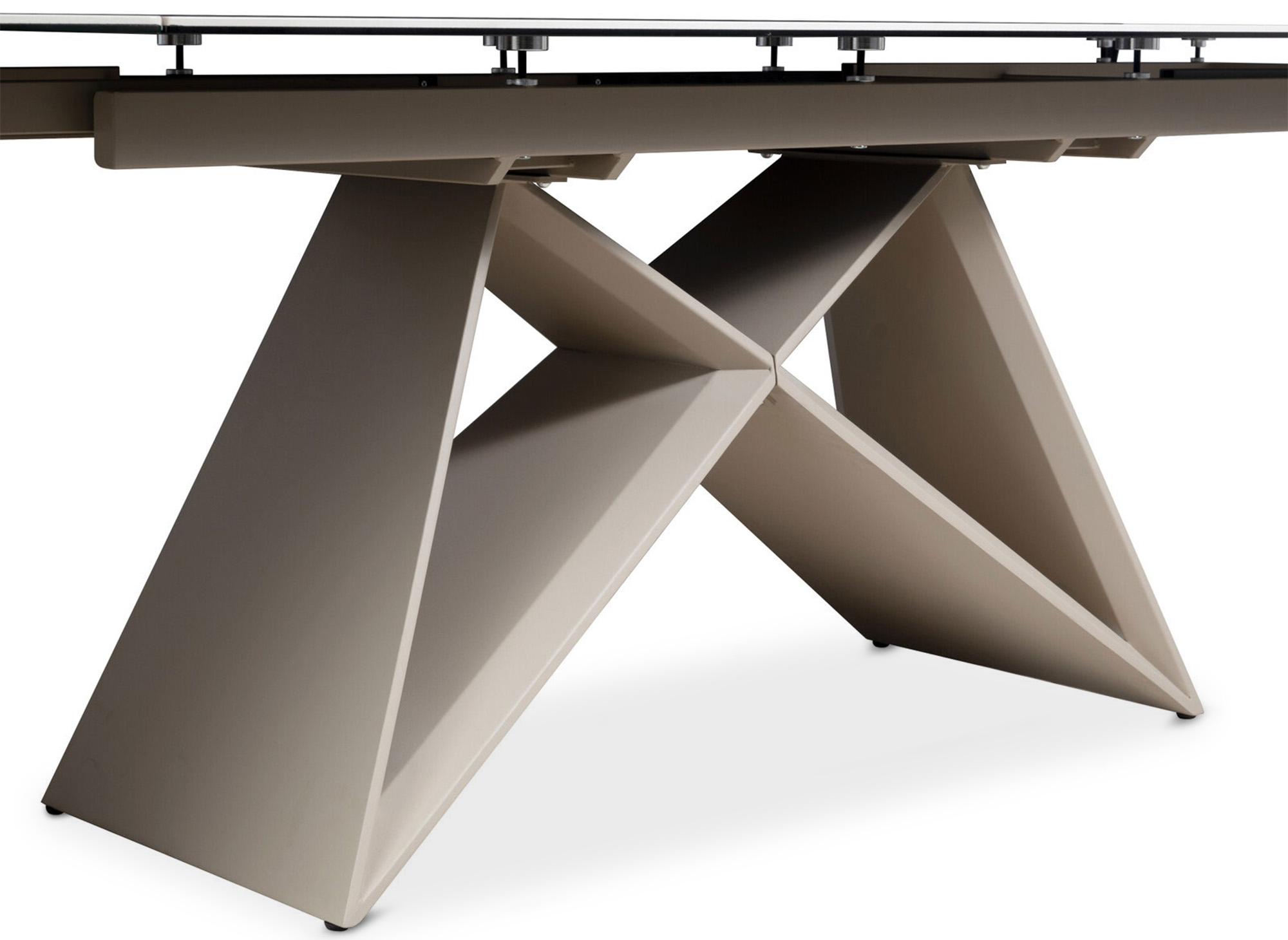 Table à manger extensible en céramique blanche  effet marbre GABRIEL