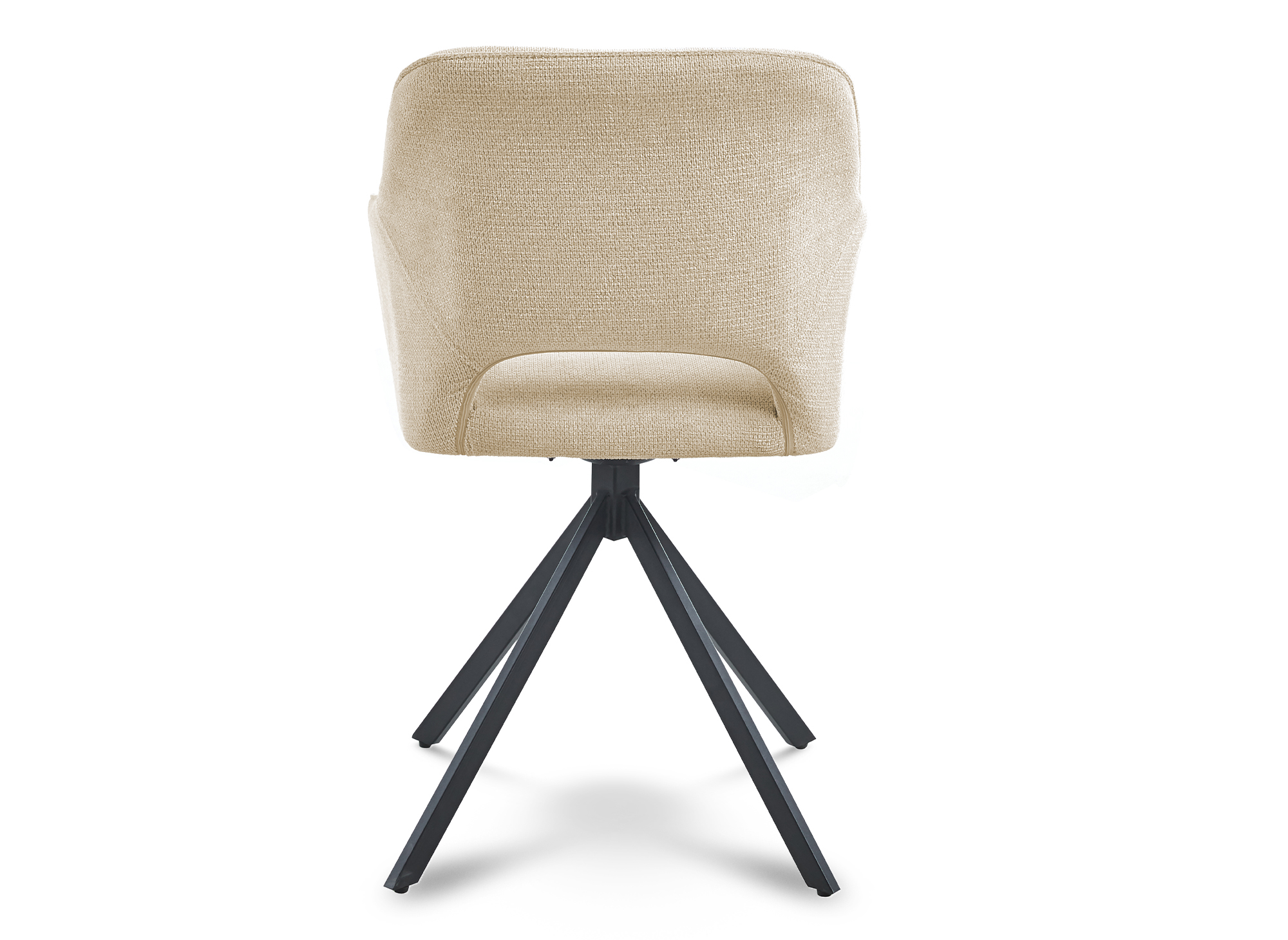 Lot de 2 chaises pivotantes design en velours beige CIEL